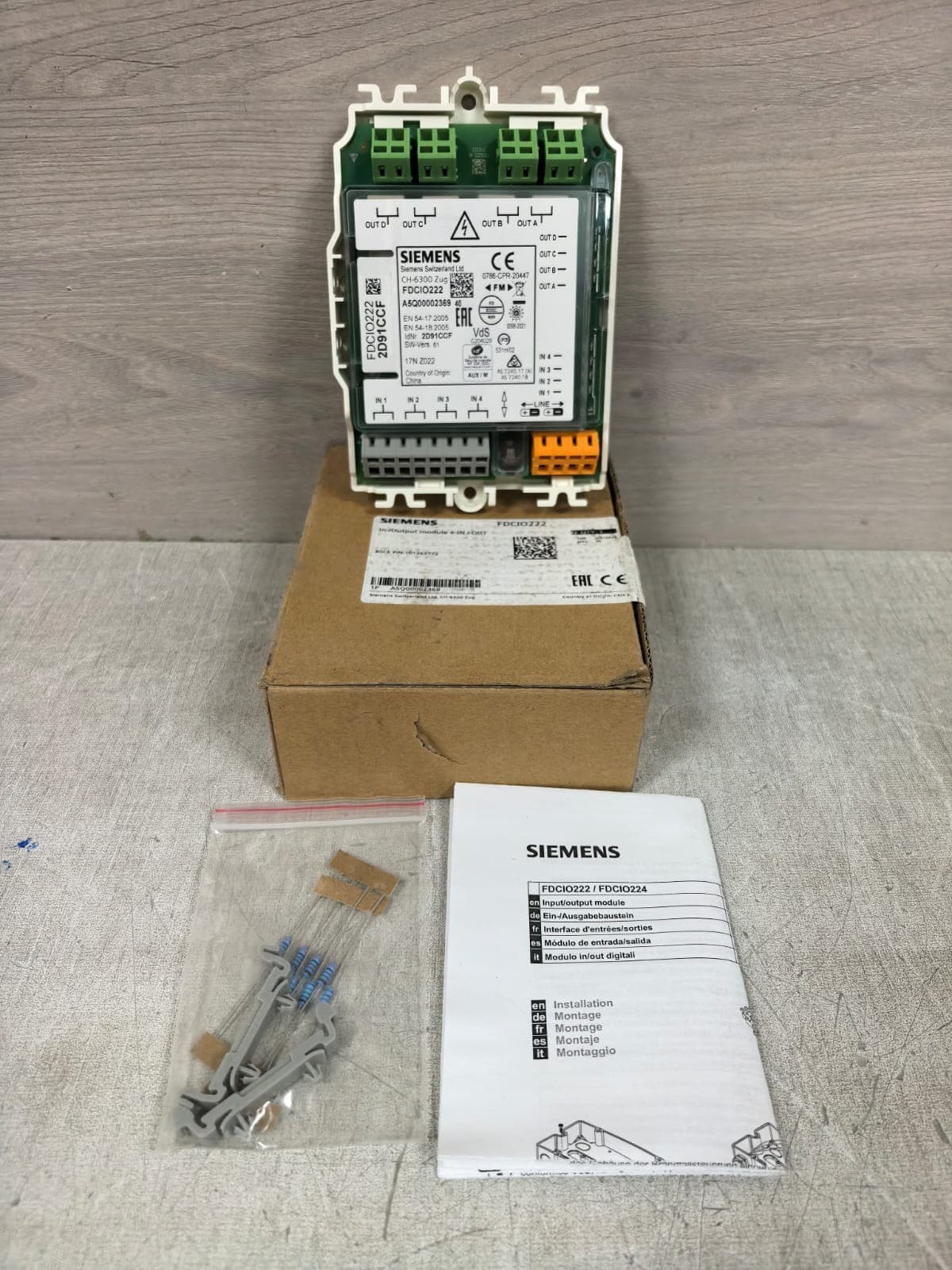 SIEMENS FDCIO222 A5Q00002369 VER.61 INPUT/OUTPUT MODULE