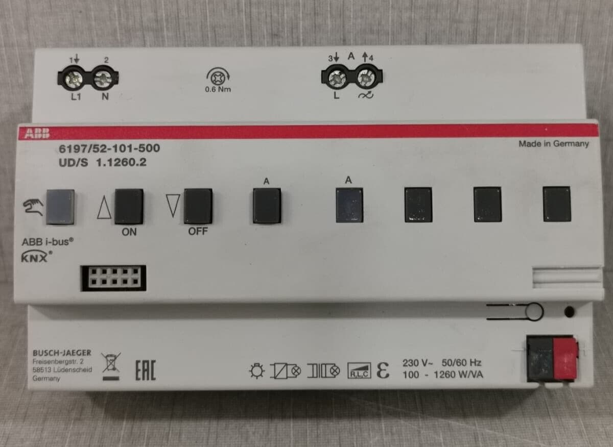 ABB i-bus KNX 6197/52-101-500 UD/S 1.1260.2 Universal Dimmer Actuator-TESTED