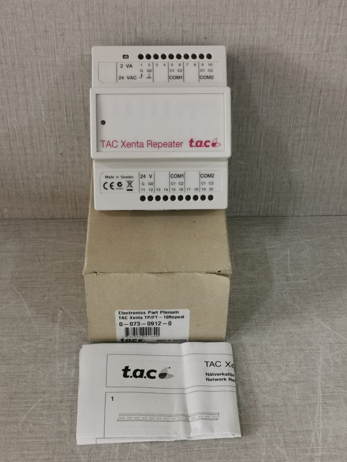 Schneider Electric TAC Xenta TP/FT-10 Repeat 0-073-0912-0- WITHOUT BASE