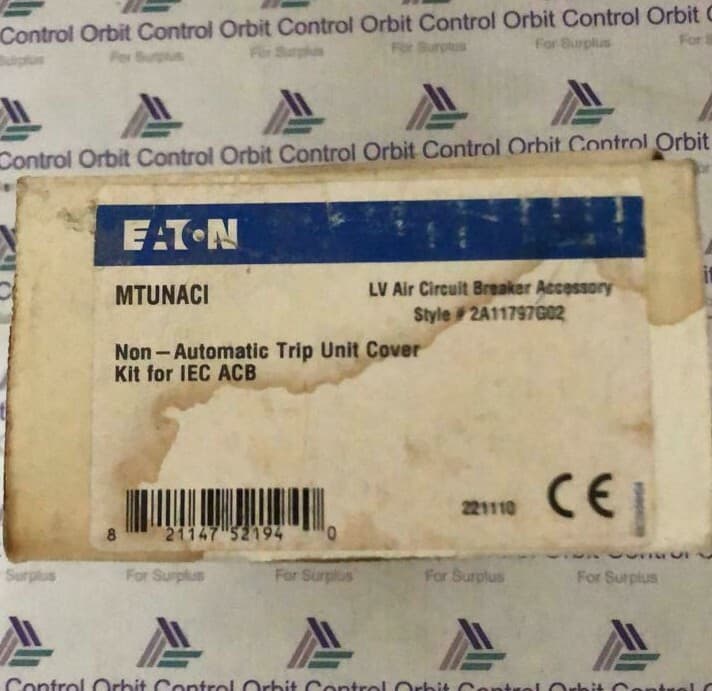 Eaton 2A11797G02 MTUNACI NON - AUTOMATIC TRIP UNIT COVER KIT FOR IEC ACB