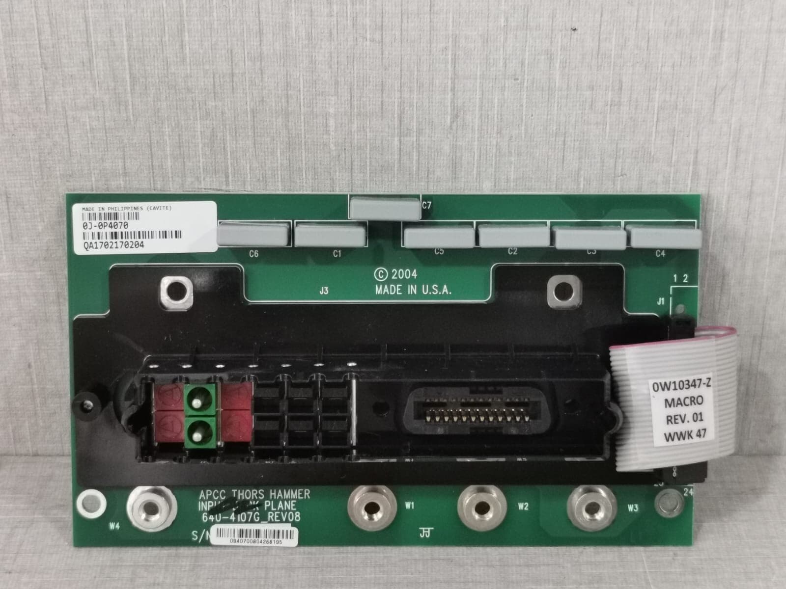 ASSY PM BACKPLANE TH 0J-0P4070 SERIAL# QA1702170204