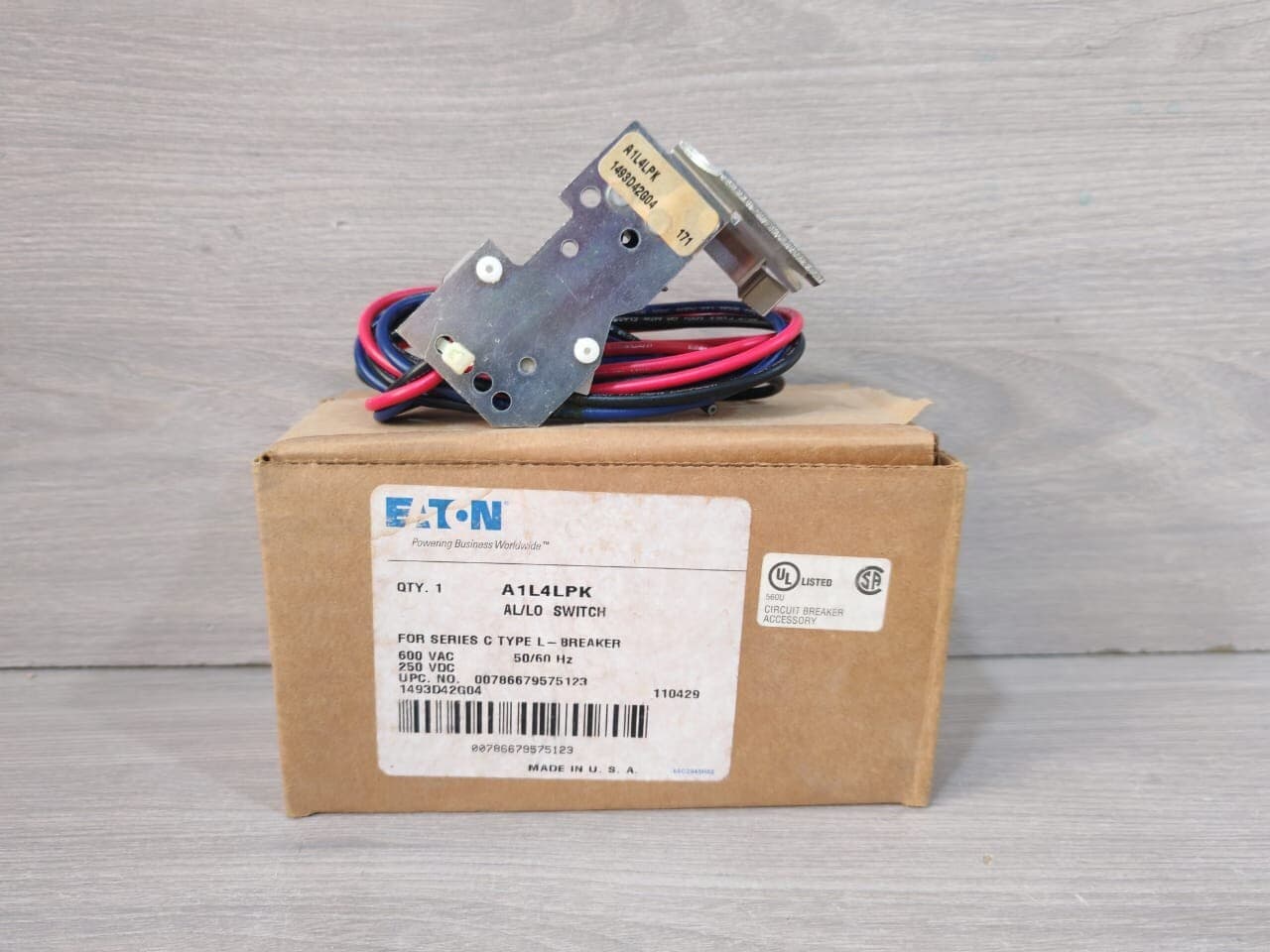 EATON A1L4LPK AL/LO SWITCH SERIES C TYPE L-BREAKER 1493D42G04