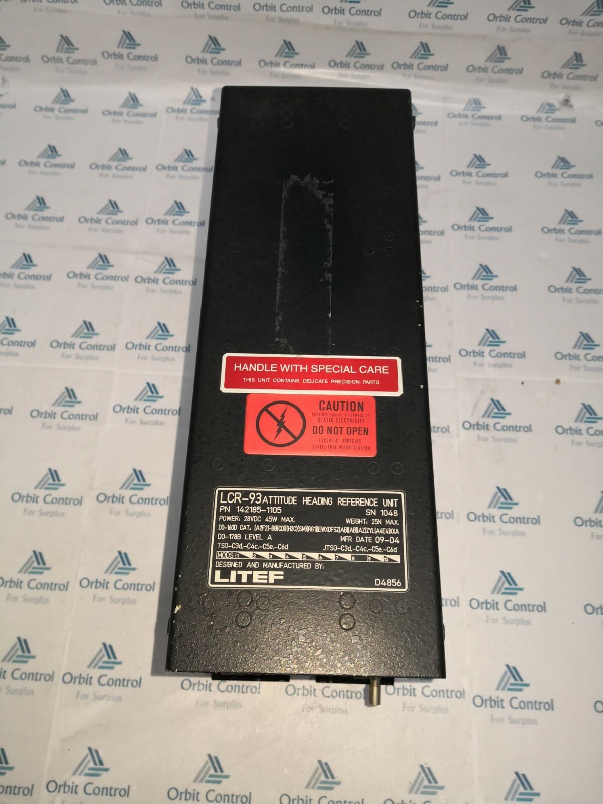 LITEF LCR-93 142185-1105 Attitude Heading Reference Unit -28VDC 45W