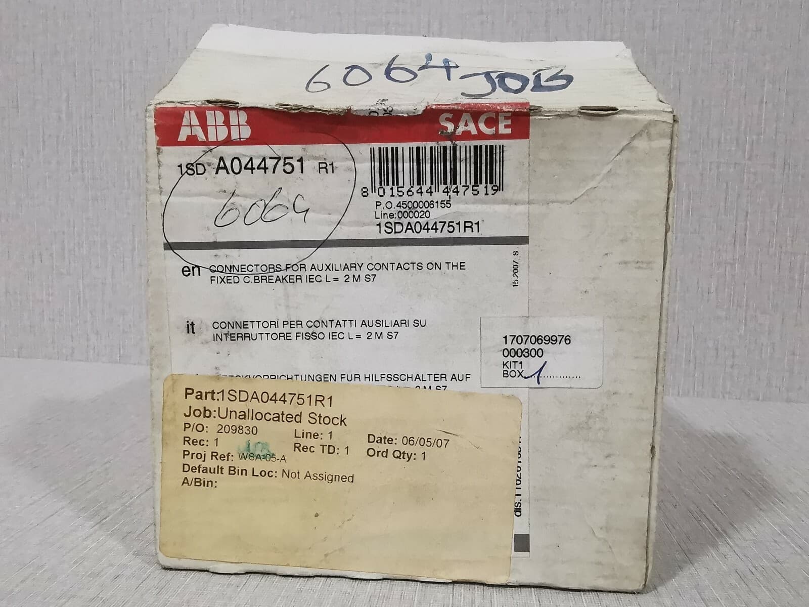 ABB 1SDA044751R1 AUXILLIARY CONNECTOR