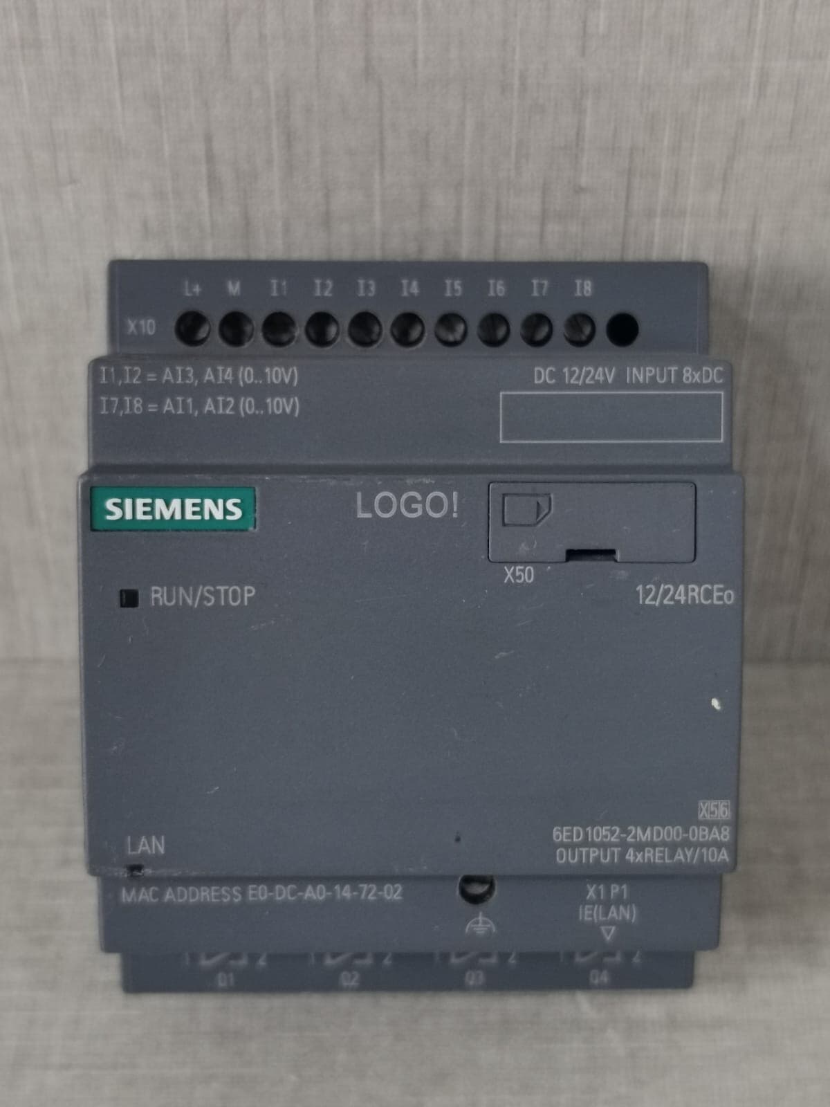 Siemens 6ED1052-2MD00-0BA8 OUTPUT 4xRELAY/10A