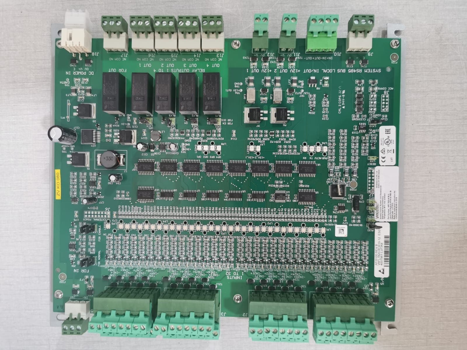 VANDERBILT AFI5100 REV B V6FL7820-8CB10-12 ES01 Control Board