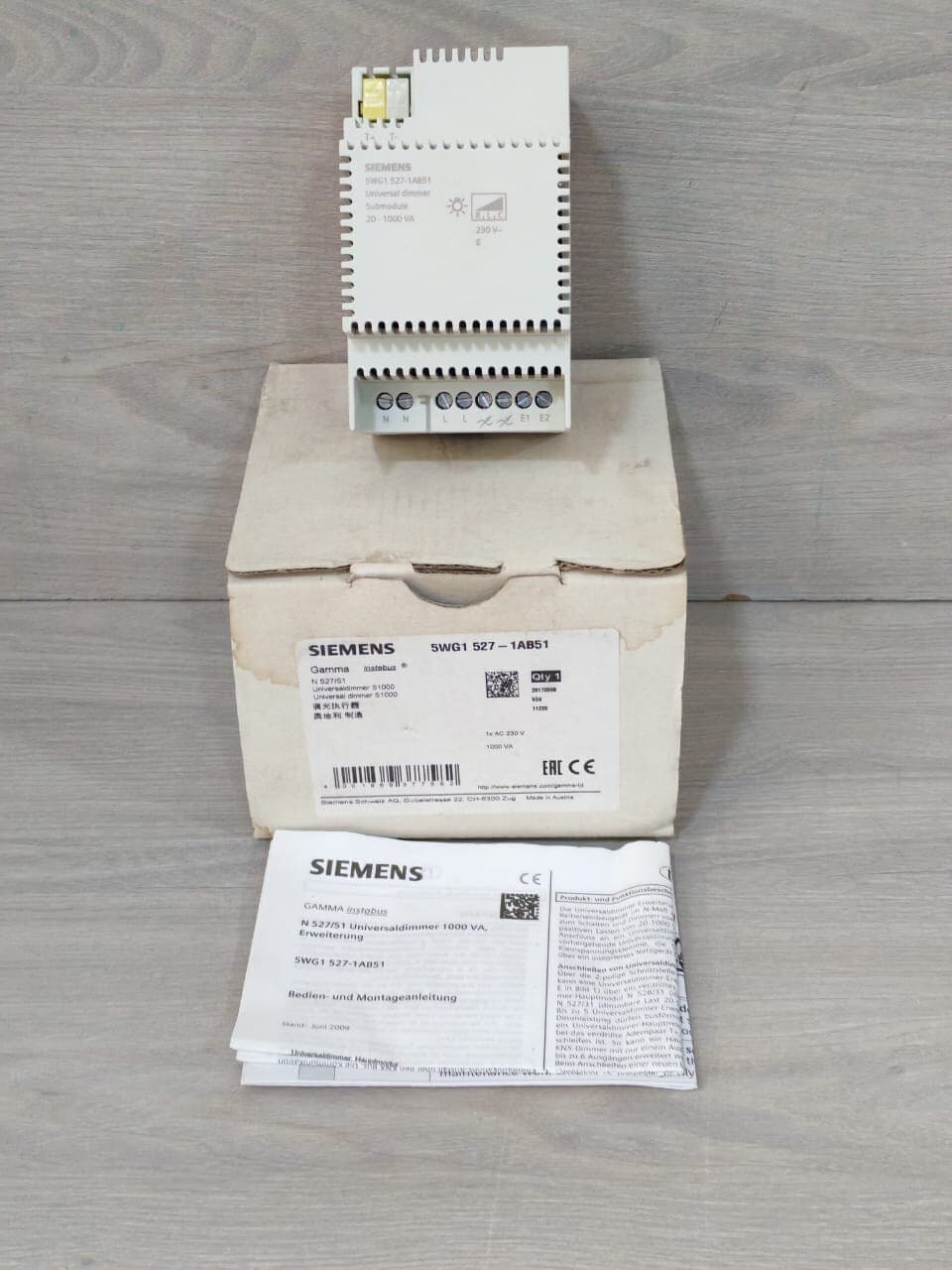 SIEMENS 5WG1 527-1AB51 UNIVERSAL DIMMER SUBMODULE 20-1000VA 230V