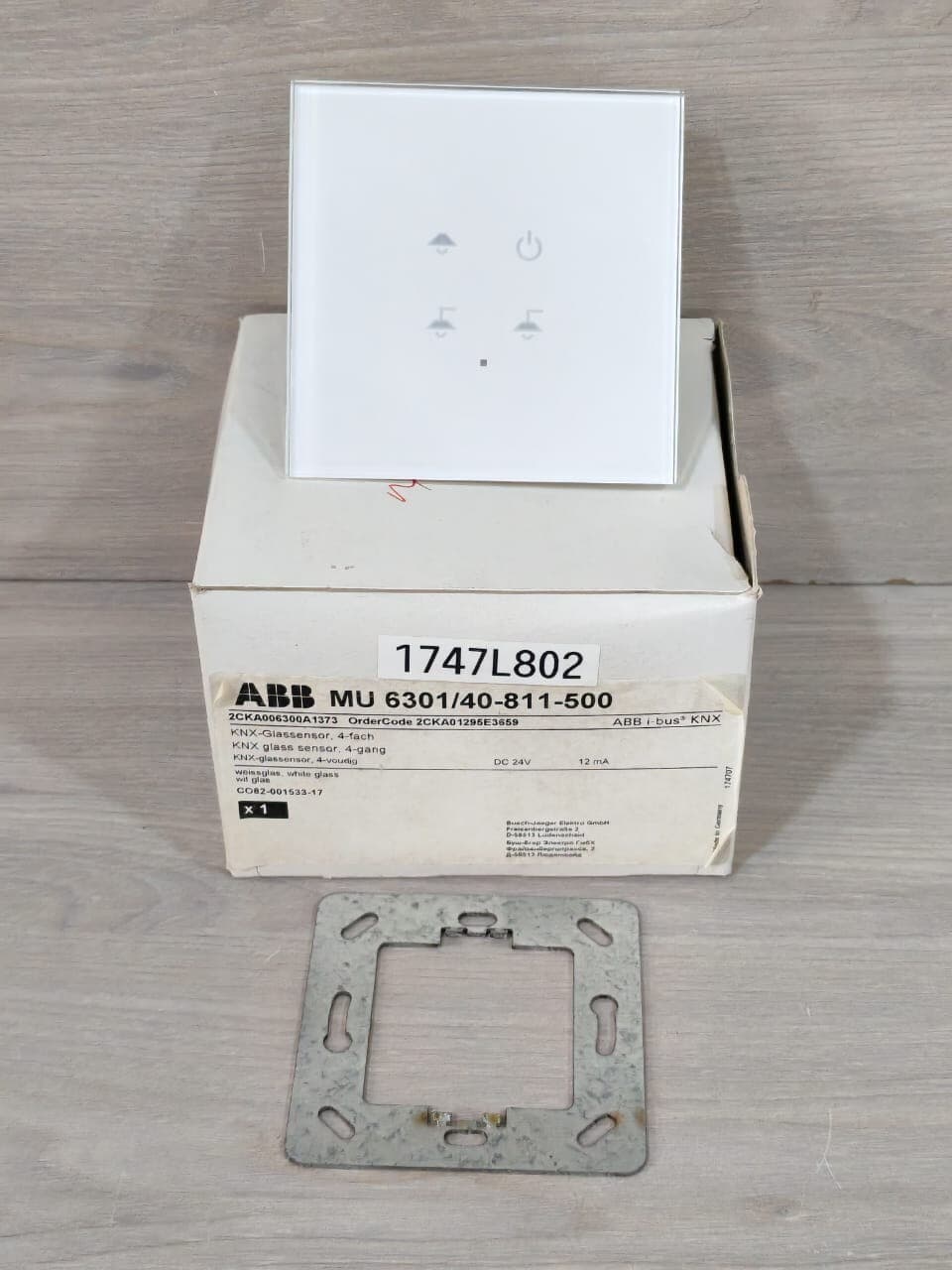 BUSCH-JAEGER BY ABB 6300-0-1373 MODULE 1747L802 GLASS SENSOR - W/O