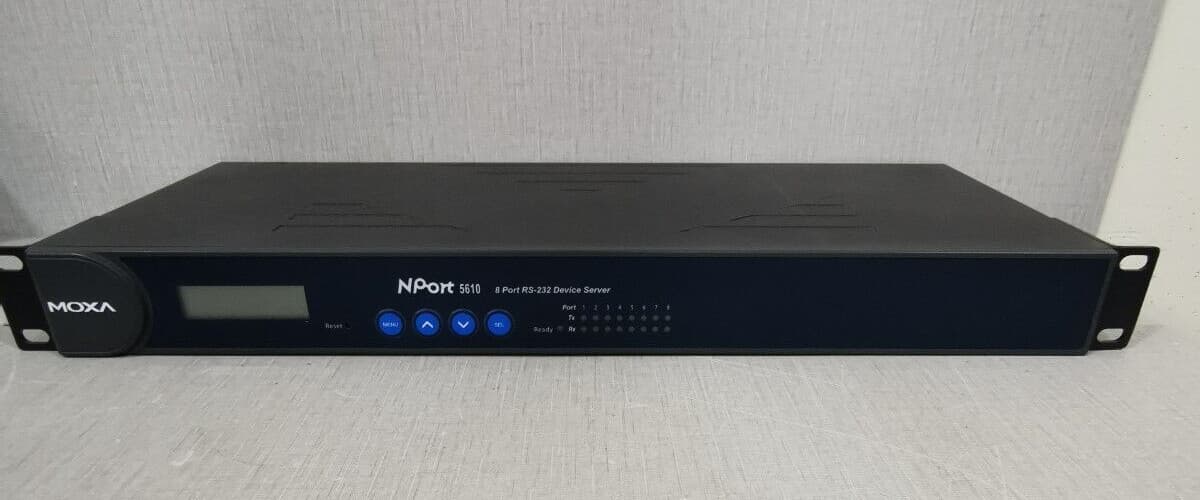 MOXA NPort 5610-8 REV 3.1 Device Server 100-24OVAC 47-63HZ 212MA