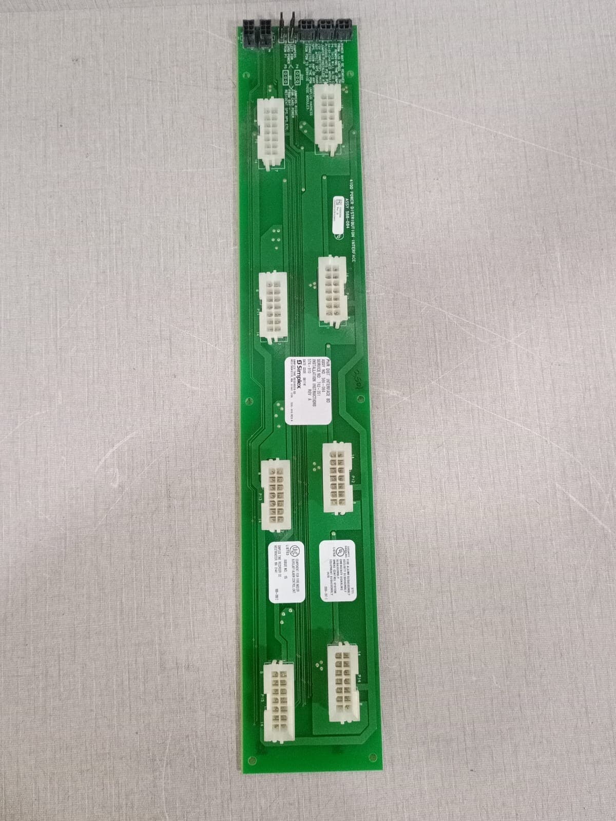 Simplex 566-084 Power Distribution Interface Circuit Panel Board