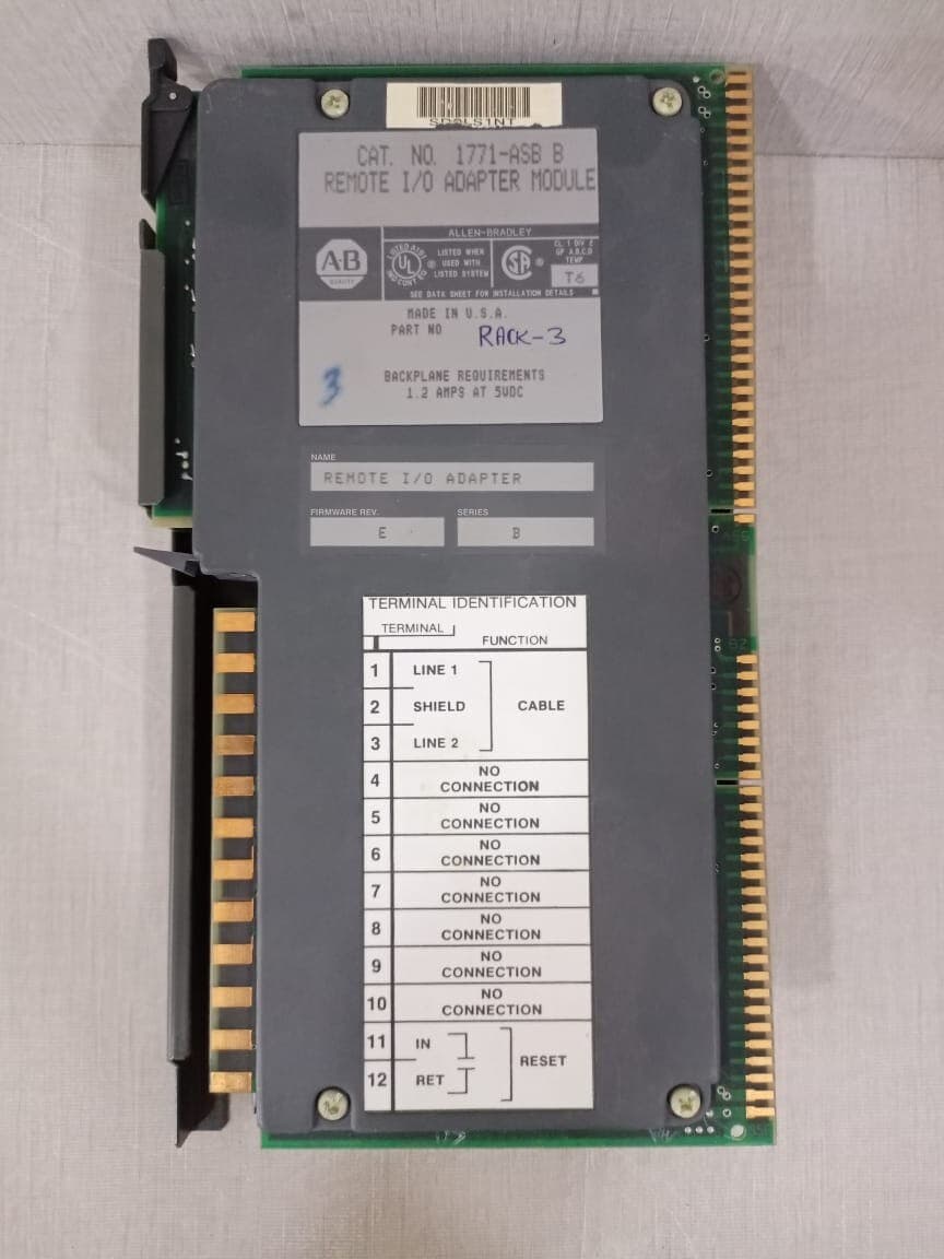 Allen Bradley 1771-ASB B Remote I/O Adapter Module / Firmware Rev E / Ser B