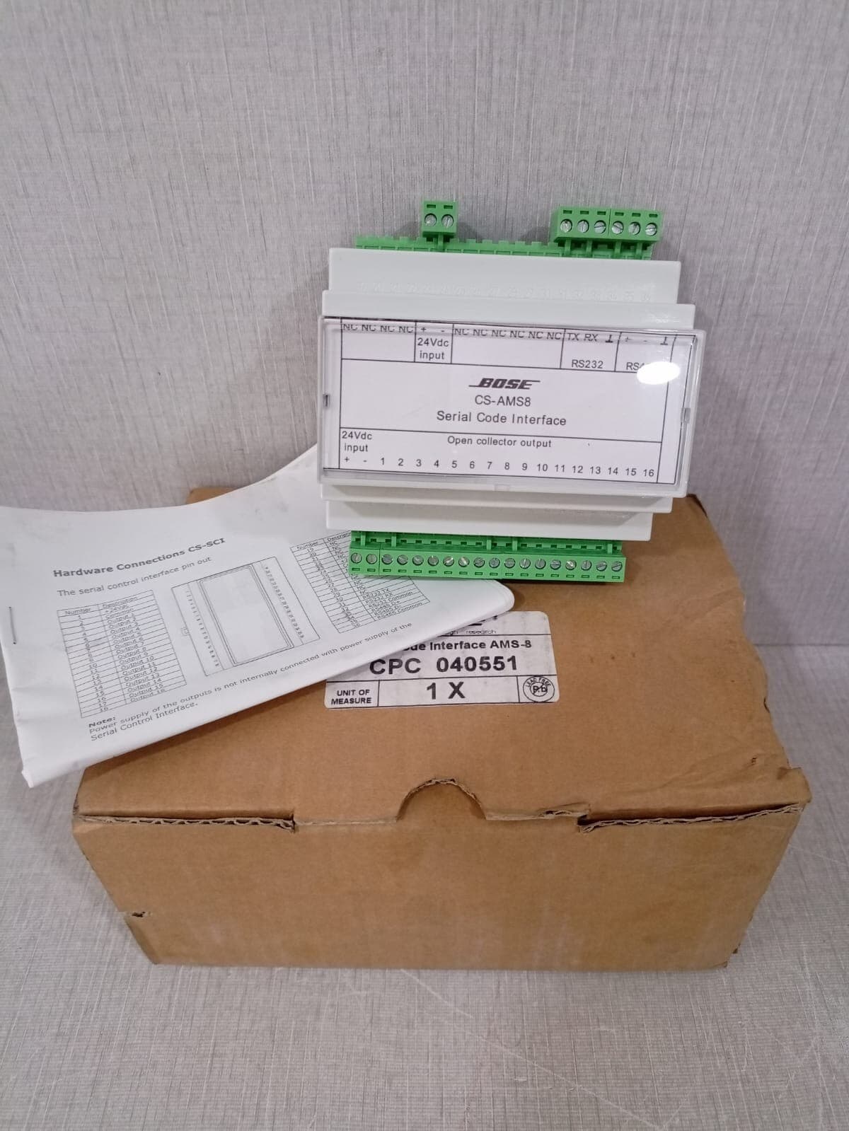 BOSE CS-AMS8 BOSE CS-AMS8 Serial Code Interface / CSAMS-8 CSSCI 12-24vdc 1.2w max