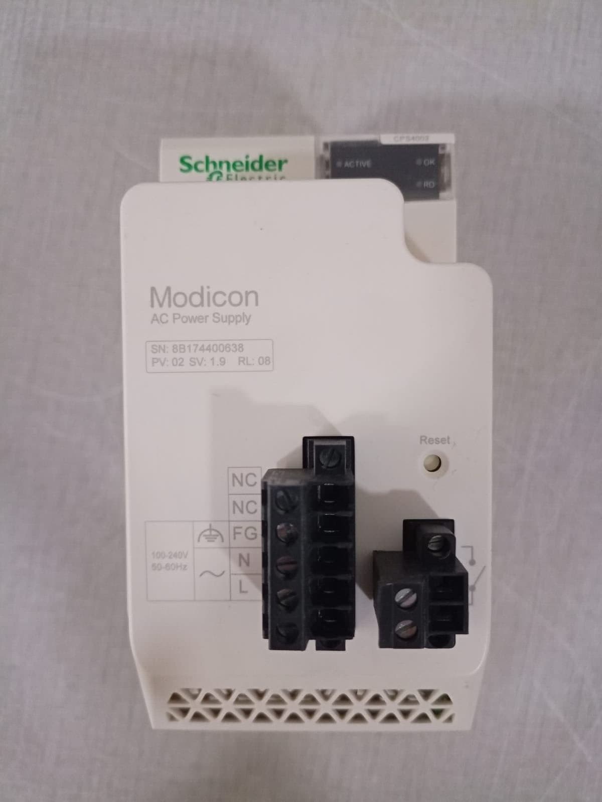 Schneider Electric BMXCPS4002 Schneider Electric BMXCPS4002 Redundant HP AC Power Supply