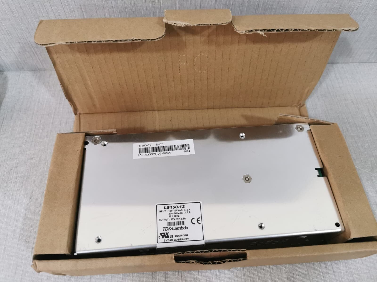 TDK Lambda LS150-12 SWITCHING POWER SUPPLY 100-120VAC 3.5A