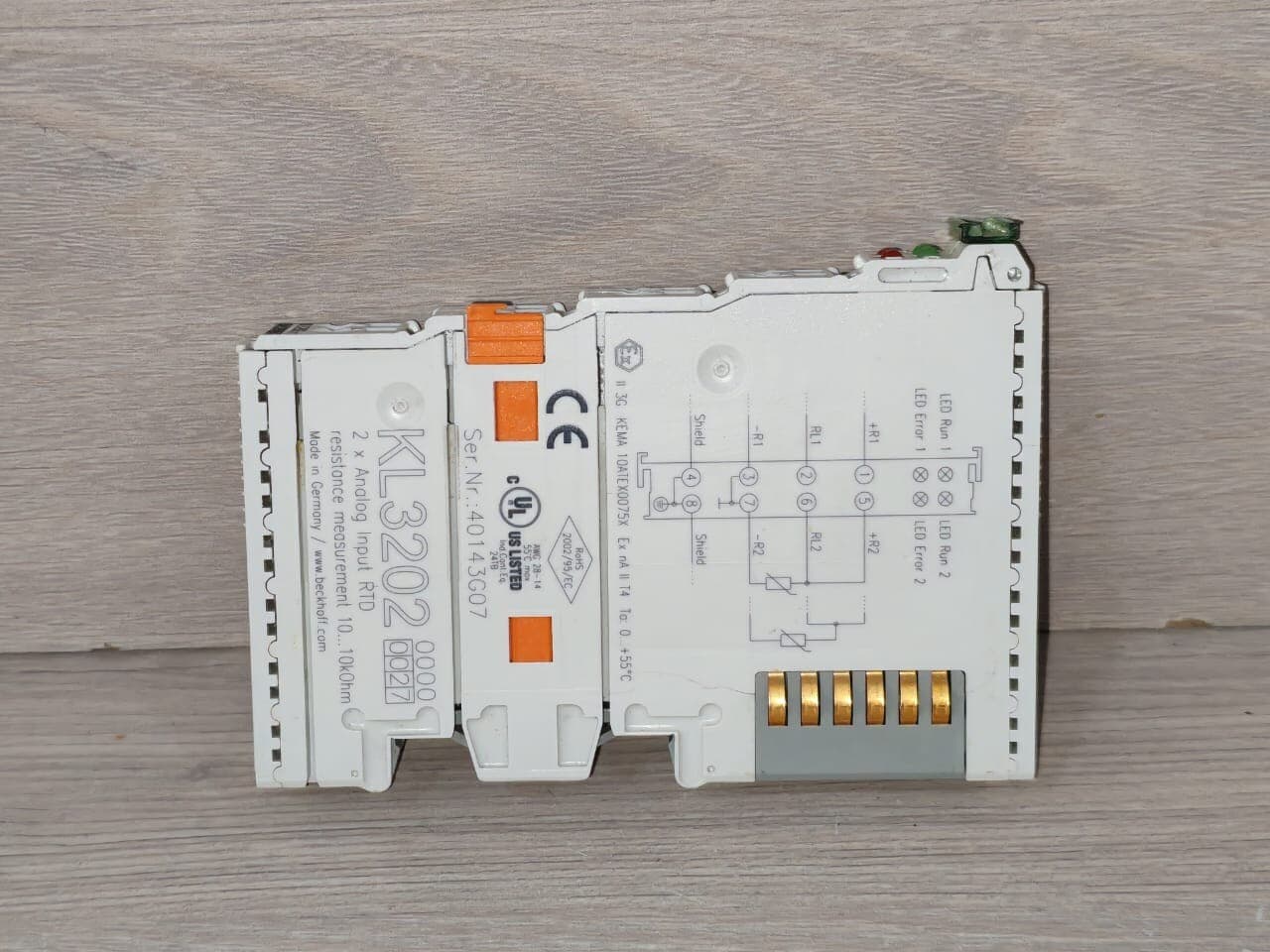 BECKHOFF KL3202 2x Analog Input RTD