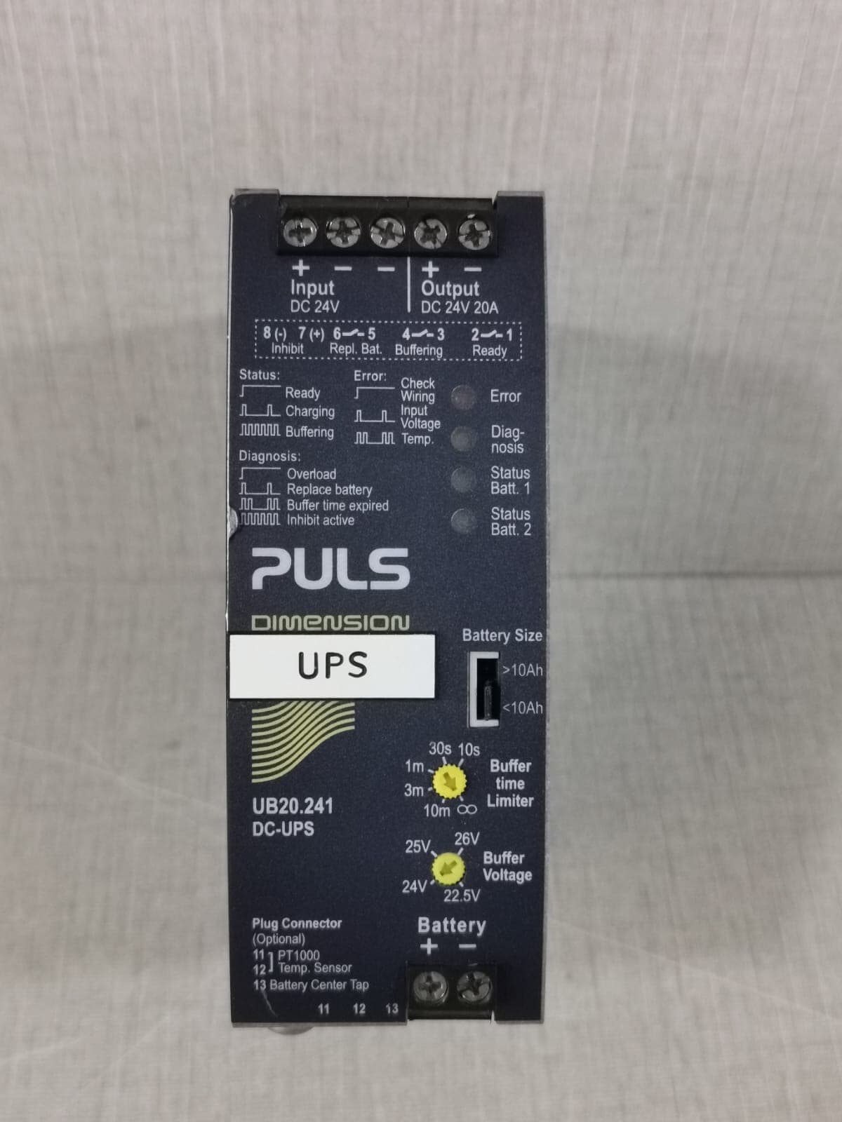 PULS UB20.241 DC-UPS 24V, 20A, UPS Control Unit 480W