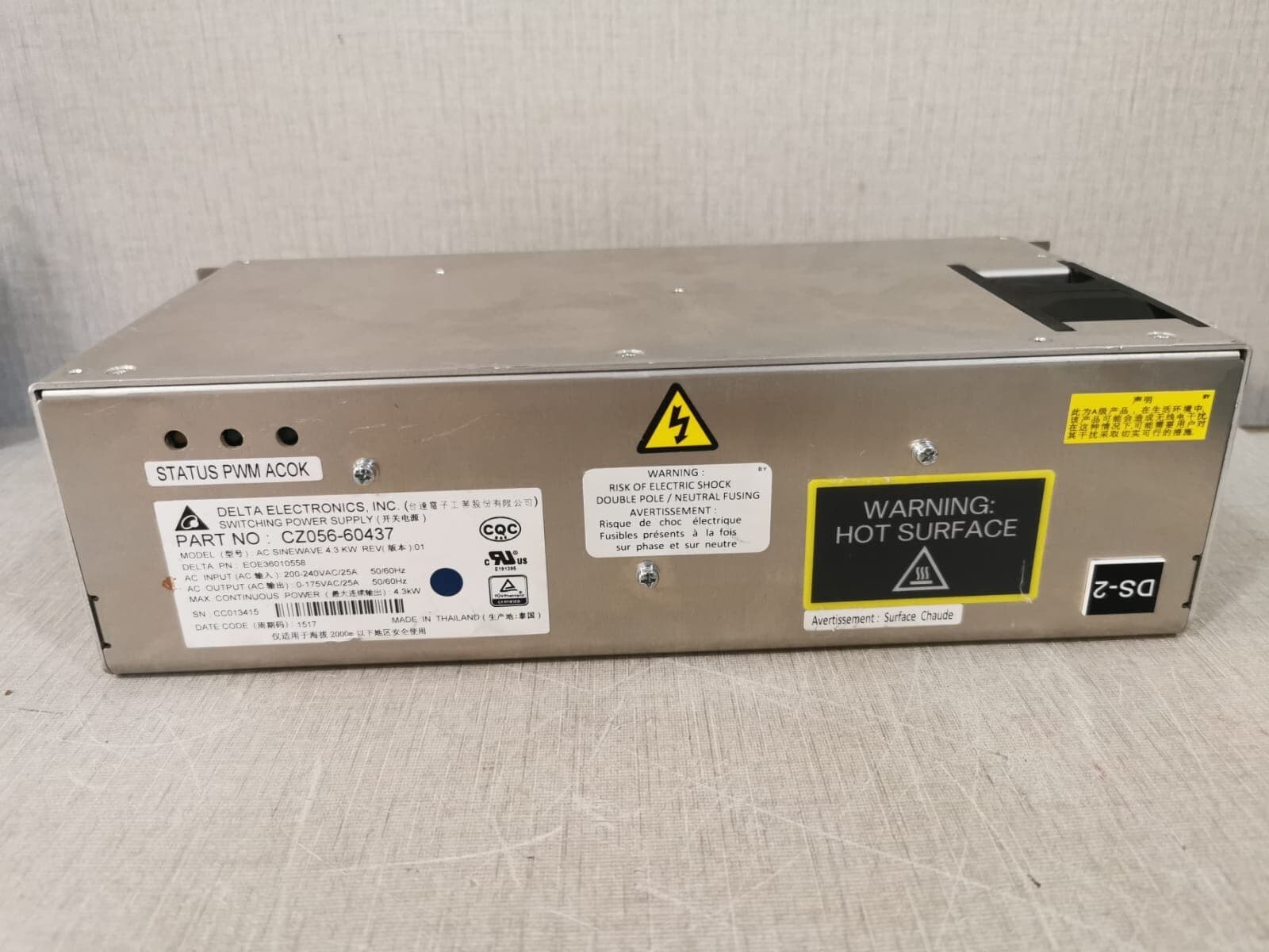 Delta Electronics CZ056-60437 Switching Power Supply