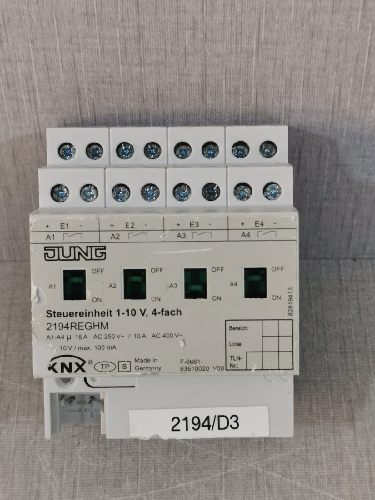 Jung 2194 REG KNX EIB Steuereinheit 1-10 V 4-fach 2194