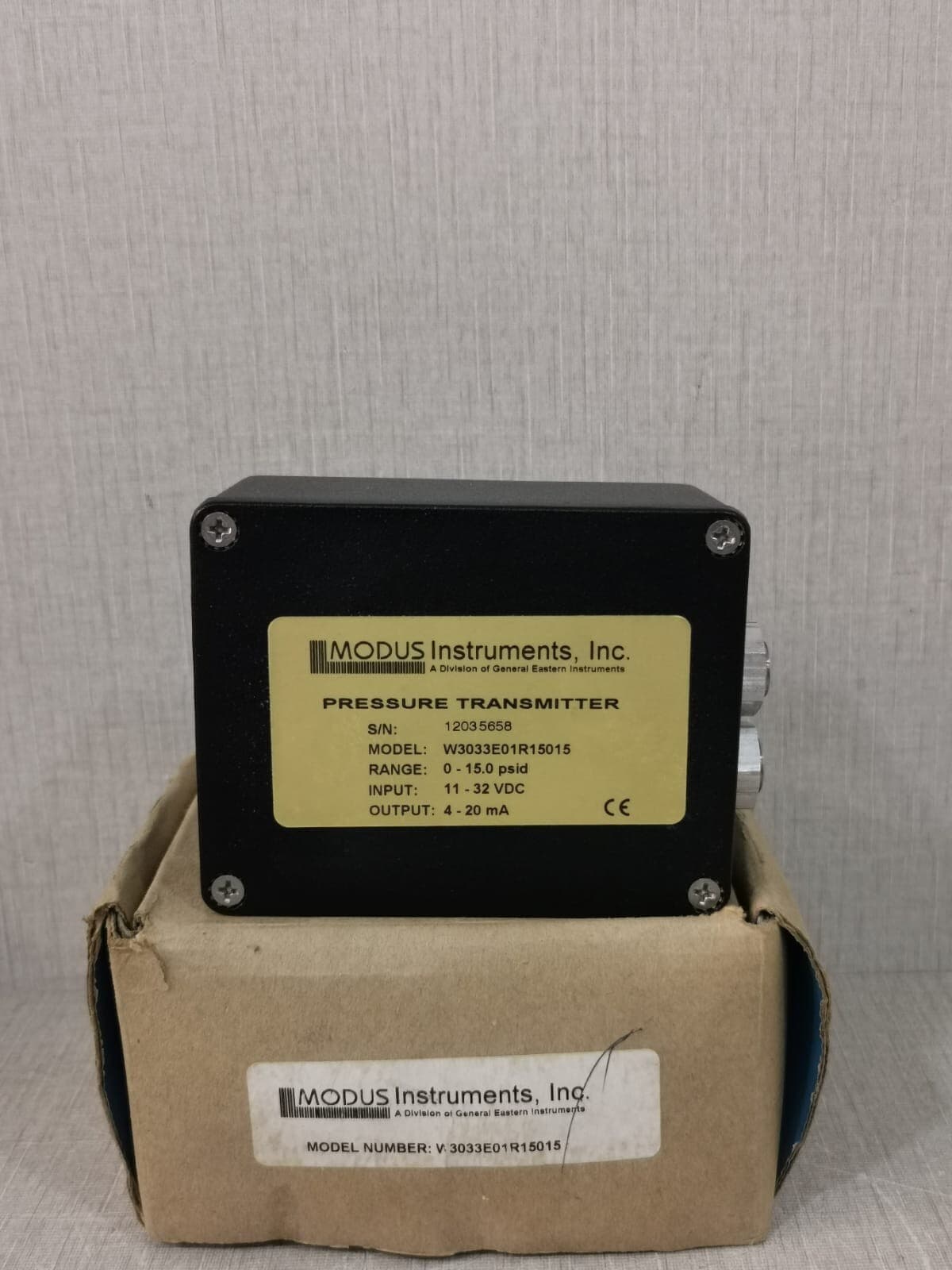 MODUS W3033E01R15015 PRESSURE TRANSMITTER
