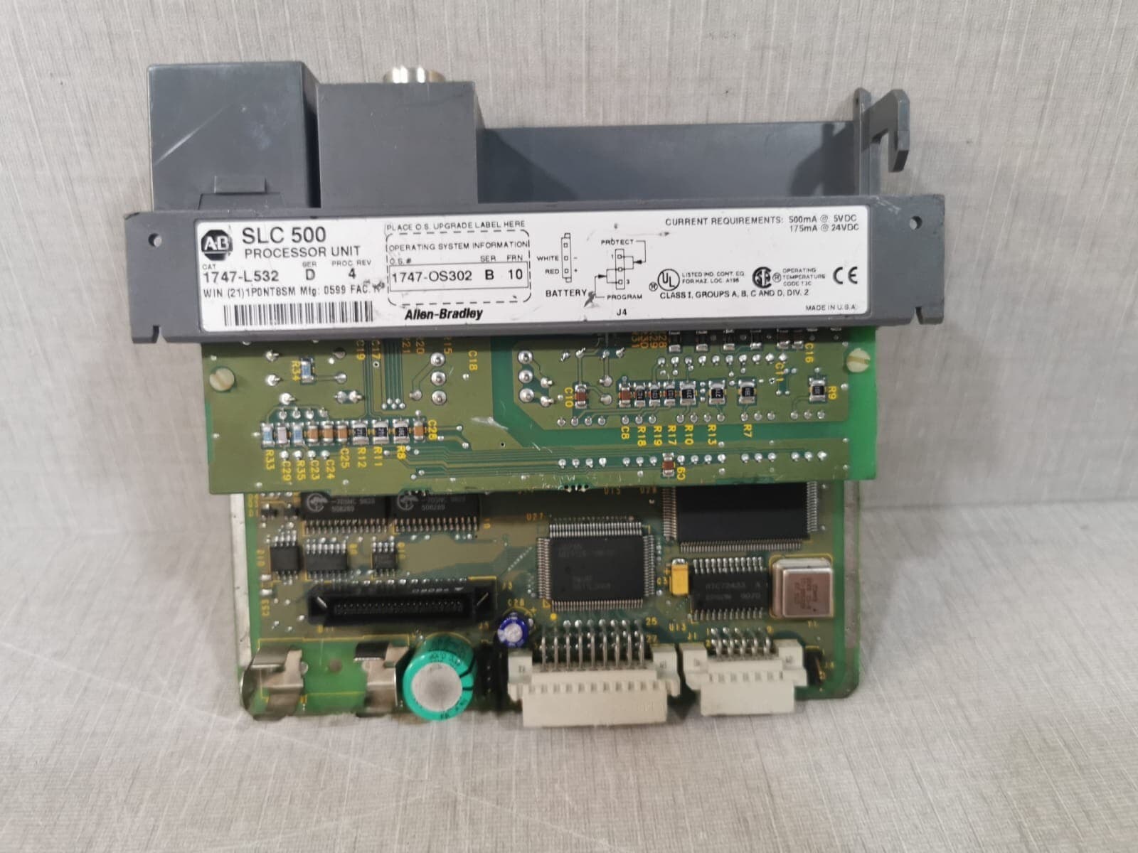 Allen Bradley 1747-L532 Ser D Proc Rev 4 SLC 500 Processor Unit