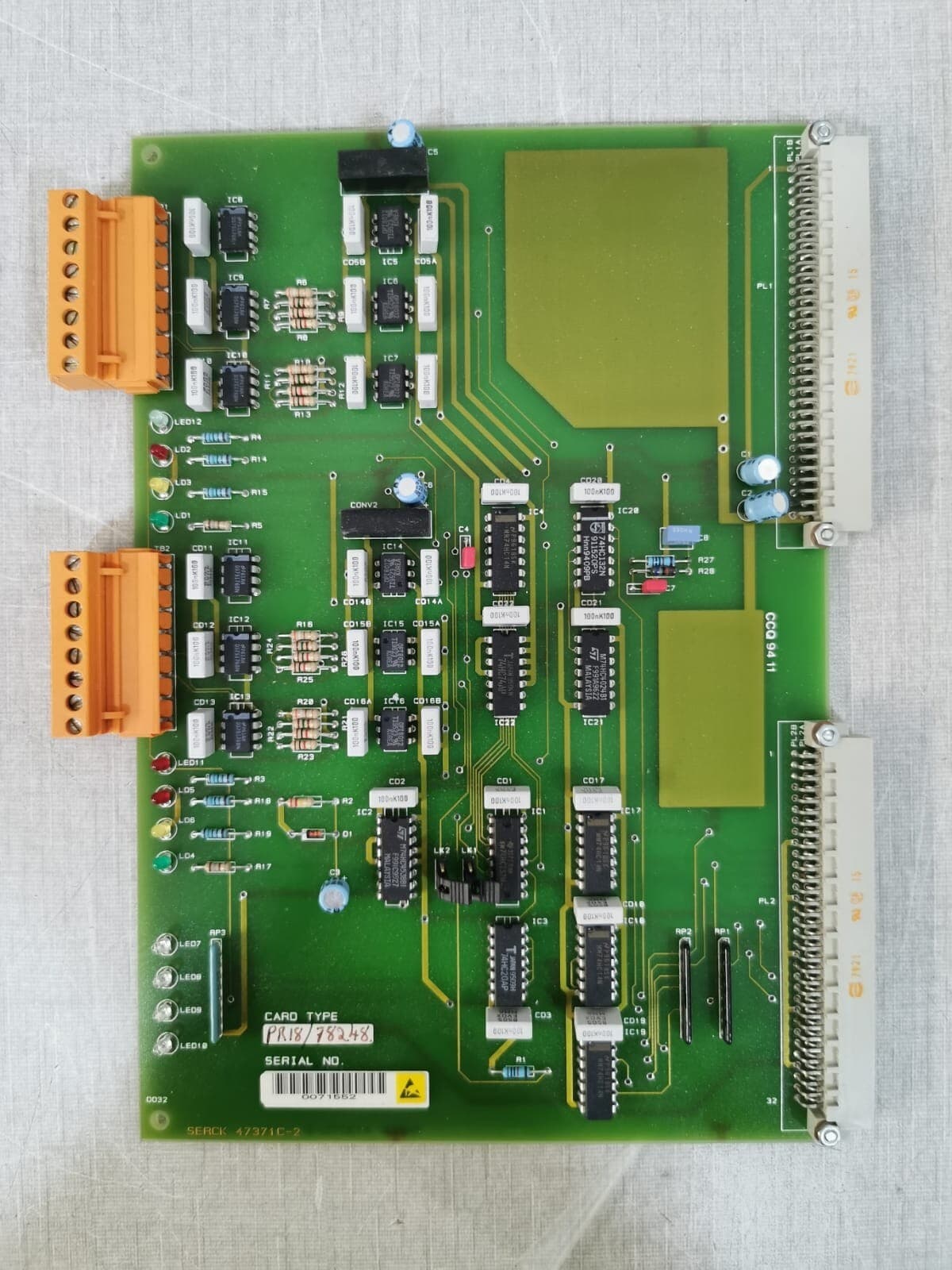 Serck 47371C-2 Card Type PR18/78248 Ser NO. 0071552 PCB Card Board