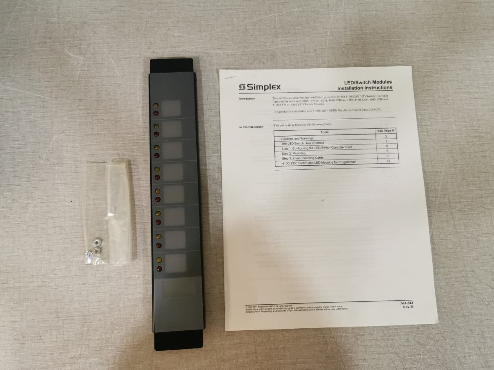 Simplex 4100-1277 | 16 Red/Yellow Pluggable LED Module | Part No. 742-983