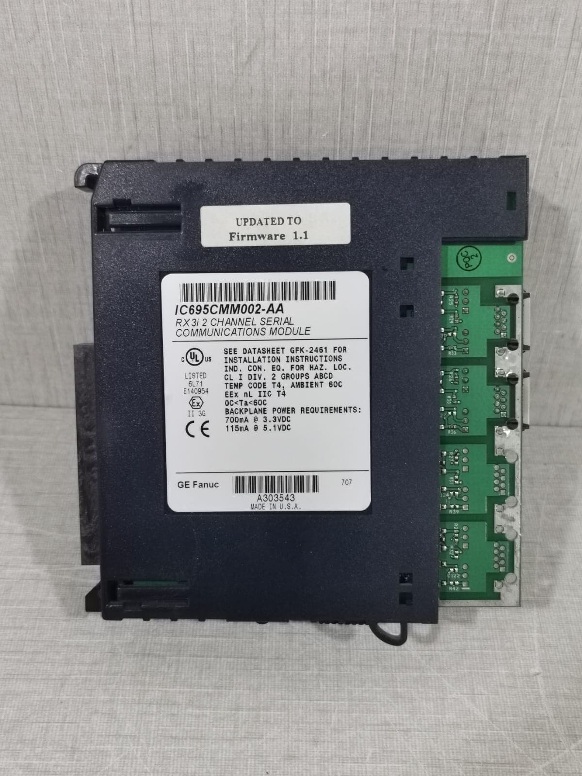 GE Fanuc IC695MM002-AA RX3i 2 Channel Serial Communications Module