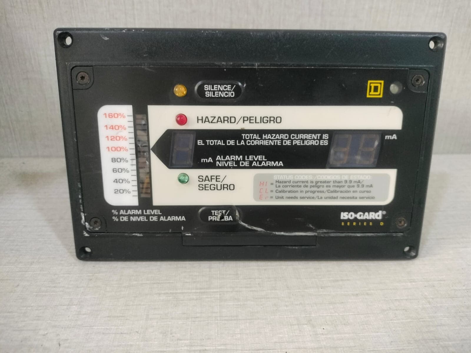 SQUARE D 43134-007-50 LINE ISOLATION MONITOR ISO-GUARD