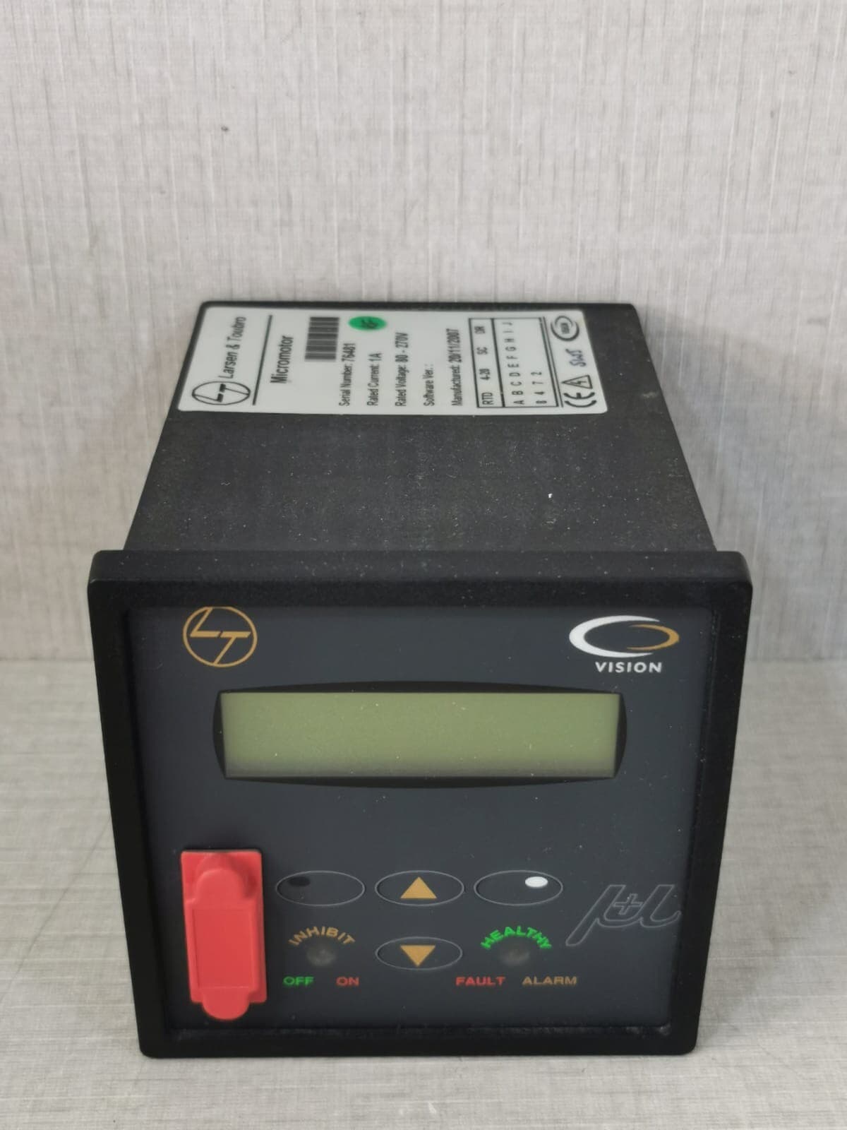 LARSEN & TOUBRO MICROMOTOR PROTECTION RELAY VISION
