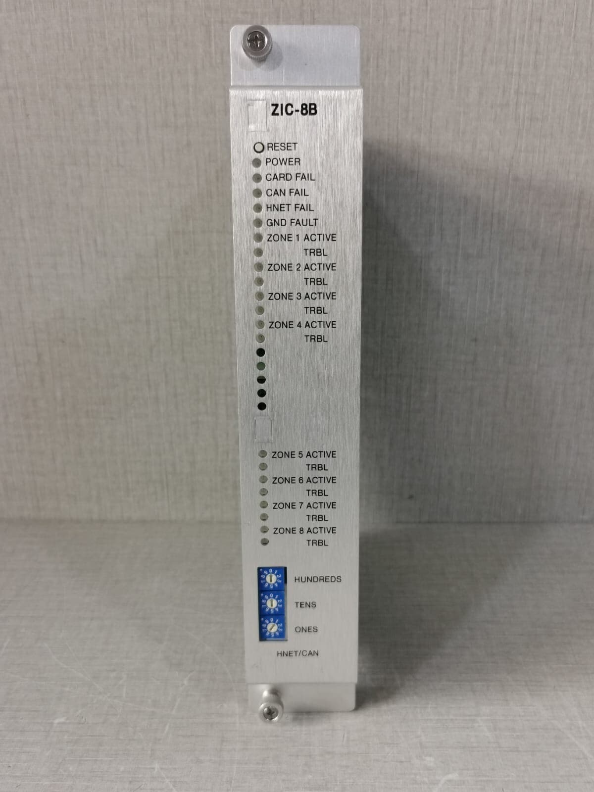 SIEMENS ZIC-8B 580-049443-0 ZONE INDICATING CARD