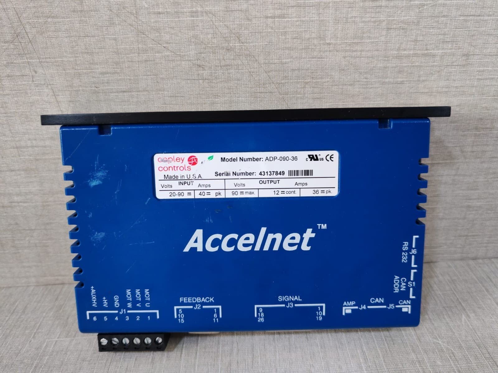 COPLEY CONTROLS ADP-090-36 ACCELNET SERVO DRIVE