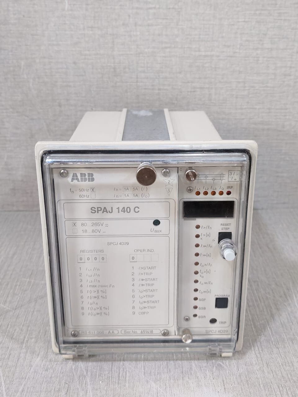 ABB SPAJ 140 C-AA REV.E OVERCURRENT & EARTH-FAULT RELAY