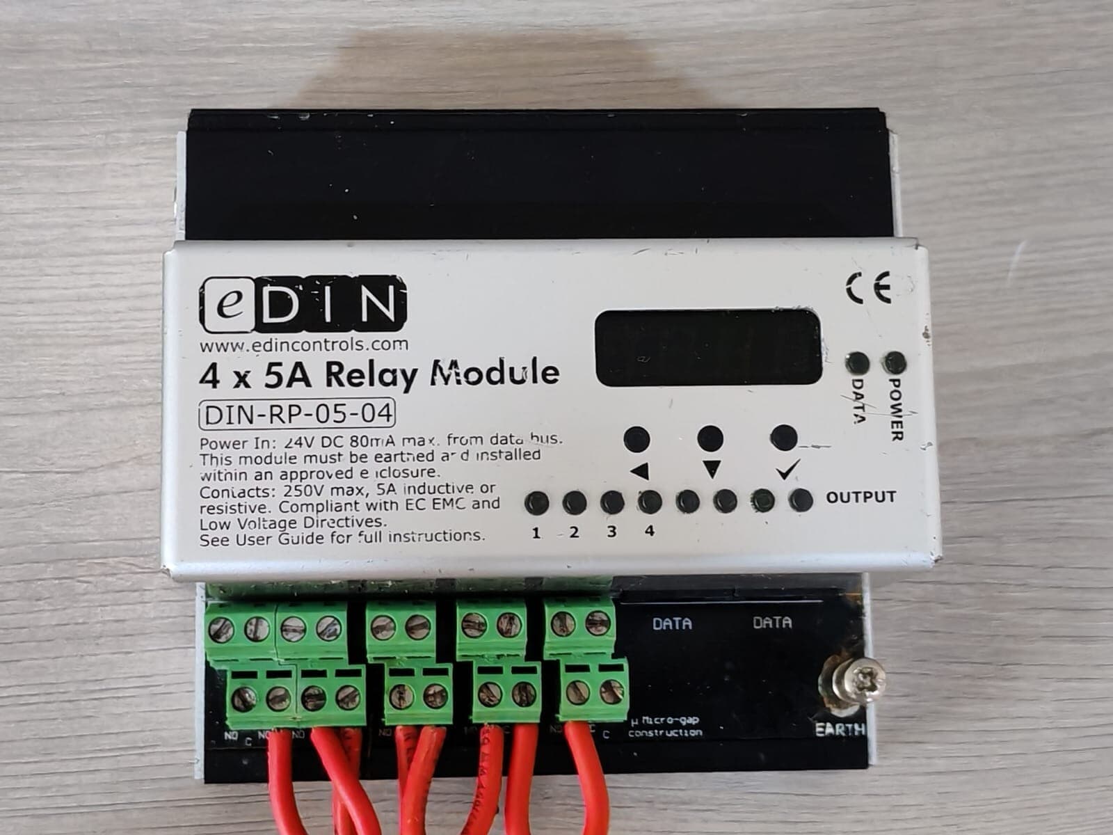 eDIN DIN-RP-05-04 | 4 x 5A Relay Module