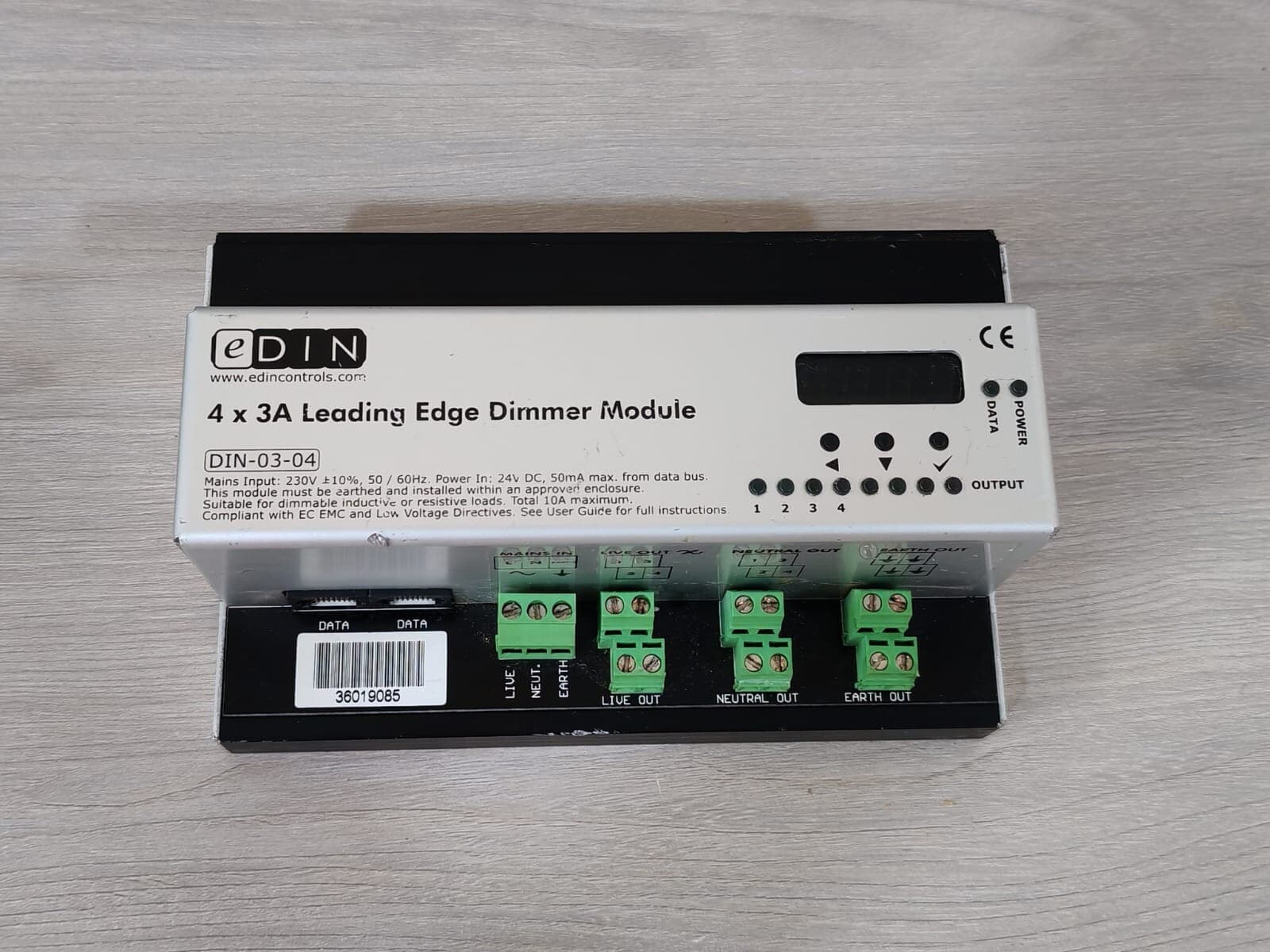eDIN DIN-03-04 | 4 X 3A LEADING EDGE DIMMER MODULE