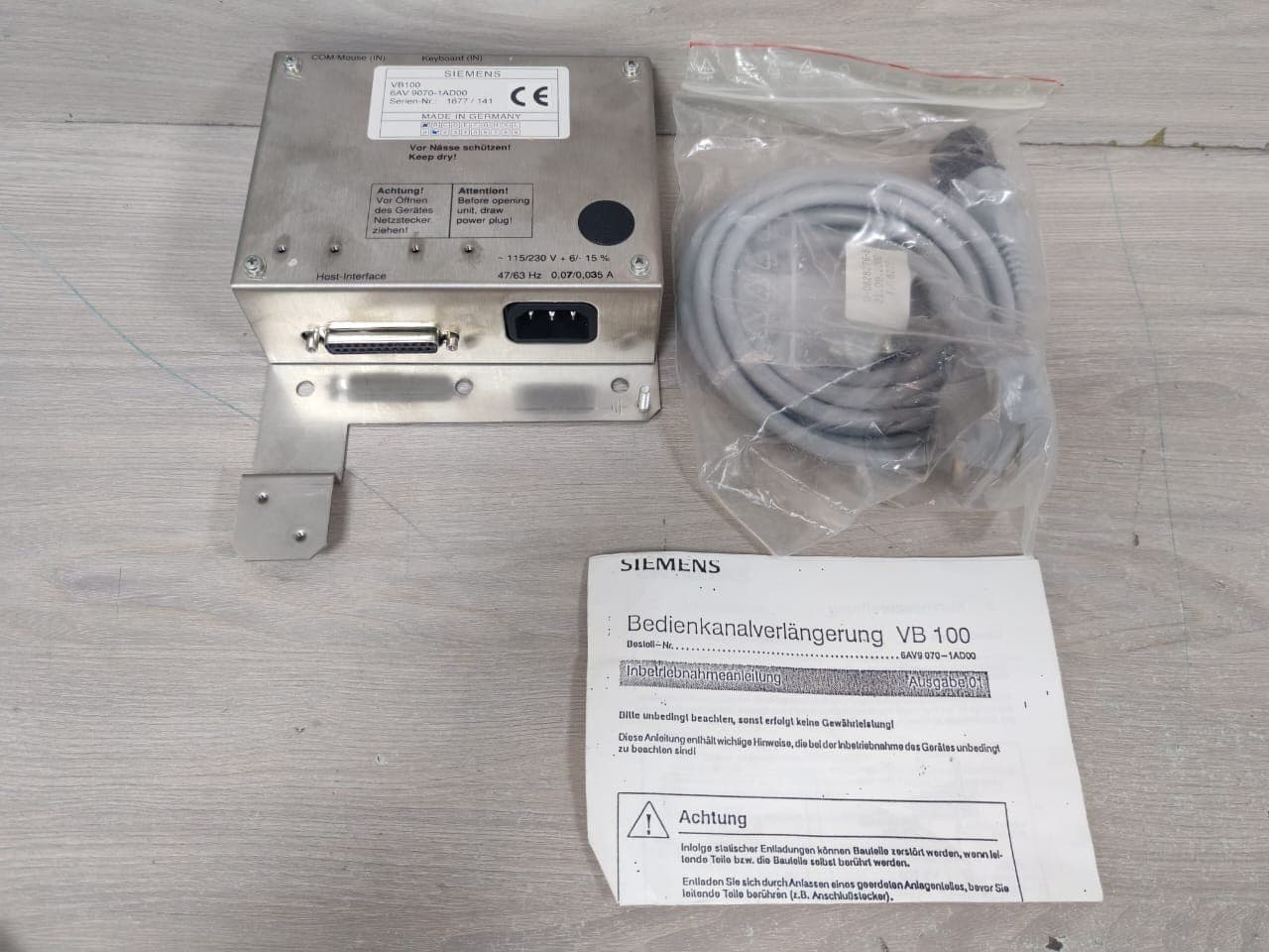Siemens VB100/6AV 9070-1AD00 Operator Com. Channel Extension