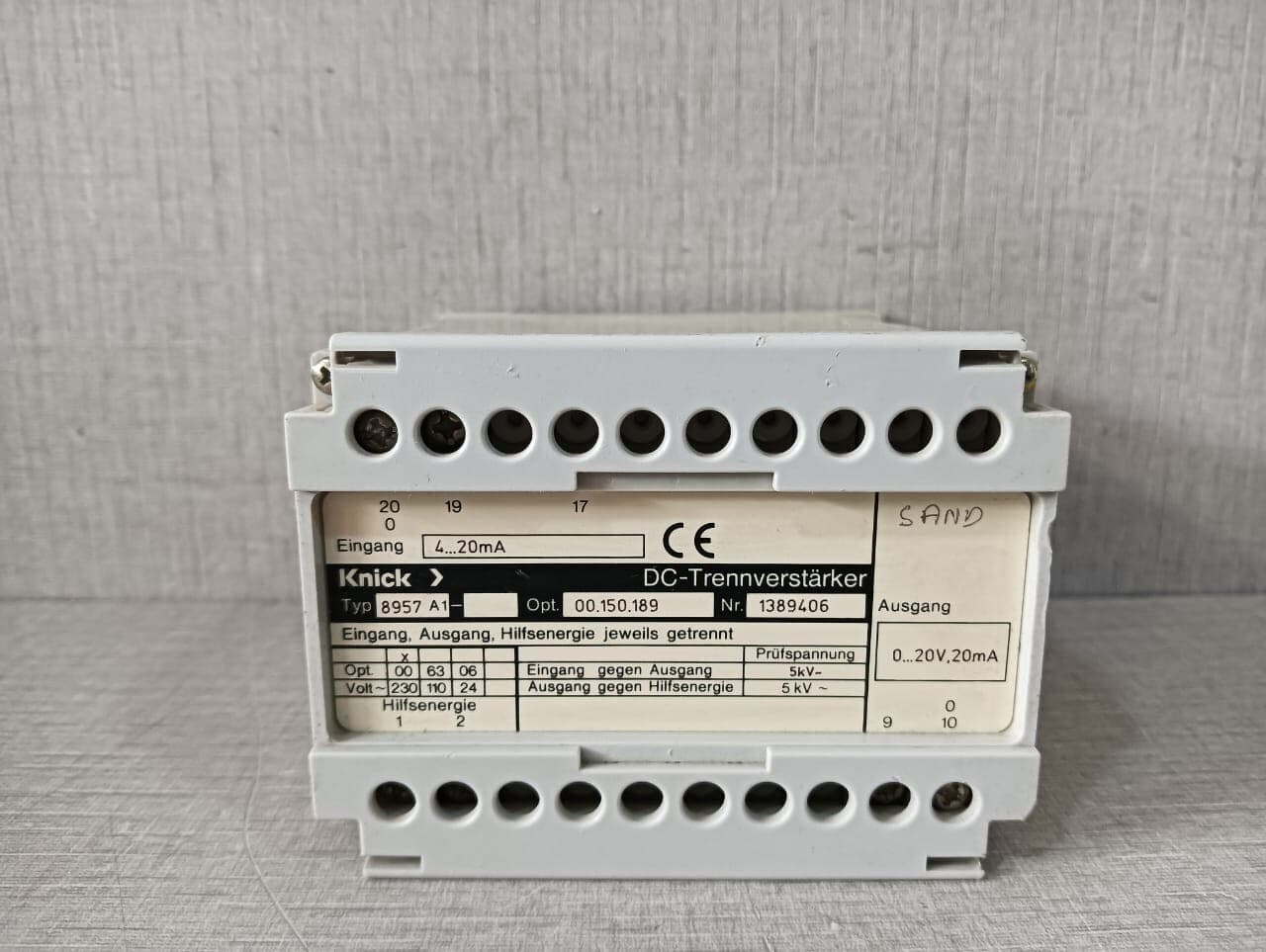 Knick 8957 A1 DC Isolation Amplifier