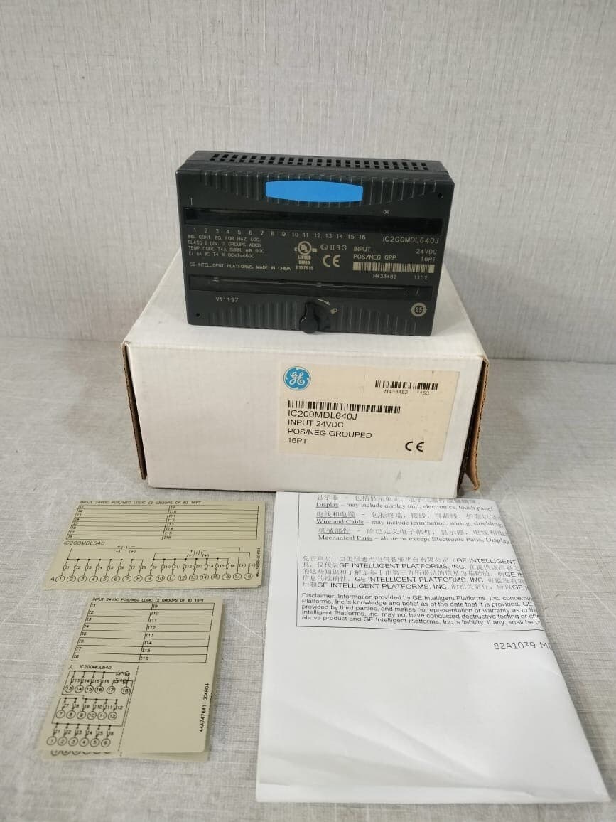 GE FANUC INTELIGENT IC200MDL640J INPUT 24V DC POS/NEG LOGIC 16