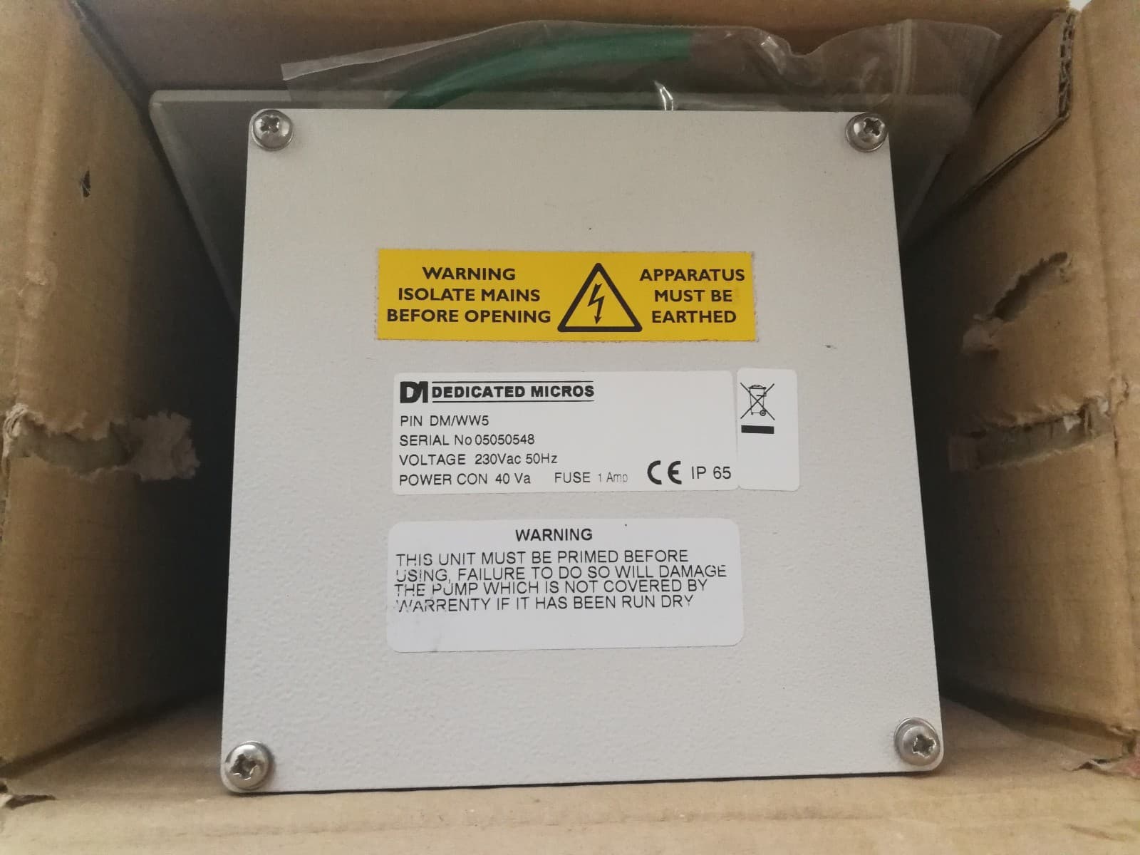 DEDICATED MICROS UNIT230V DEDICATED MICROS Windscreen washer unit 230v 5 litre
