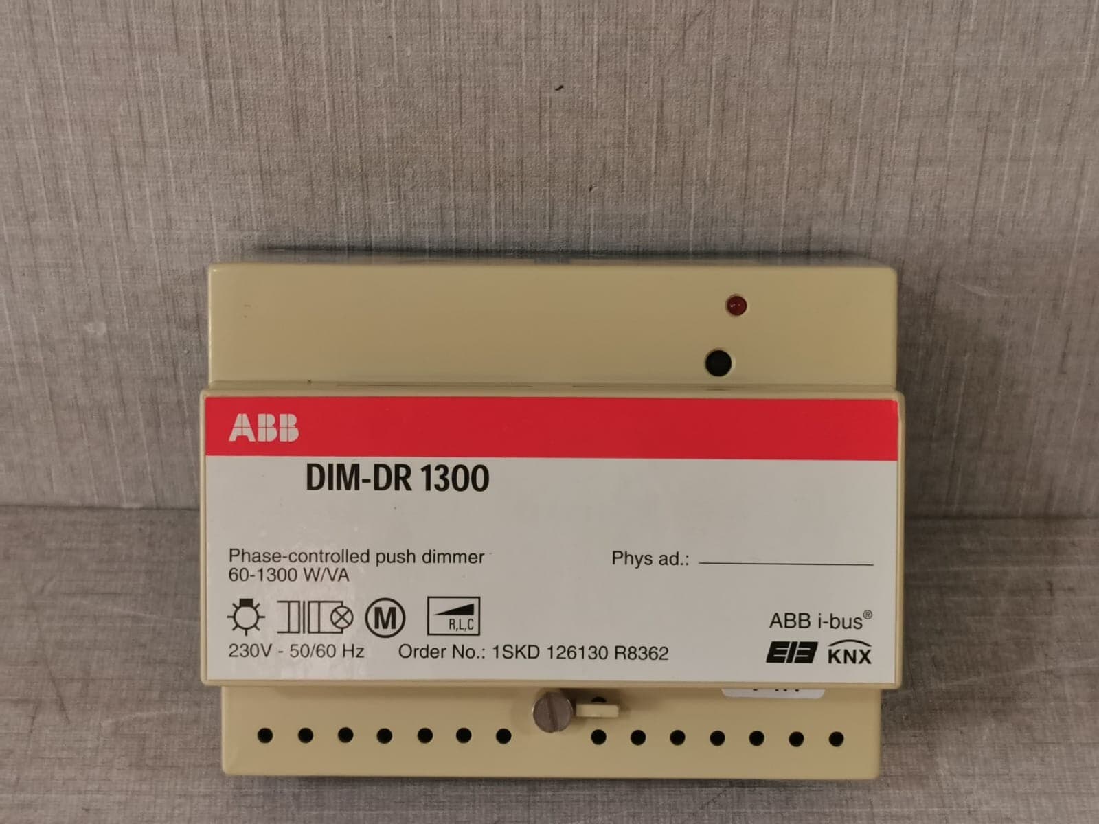 ABB DIM-DR 1300 i-BUS Phase-Controlled Push Dimmer