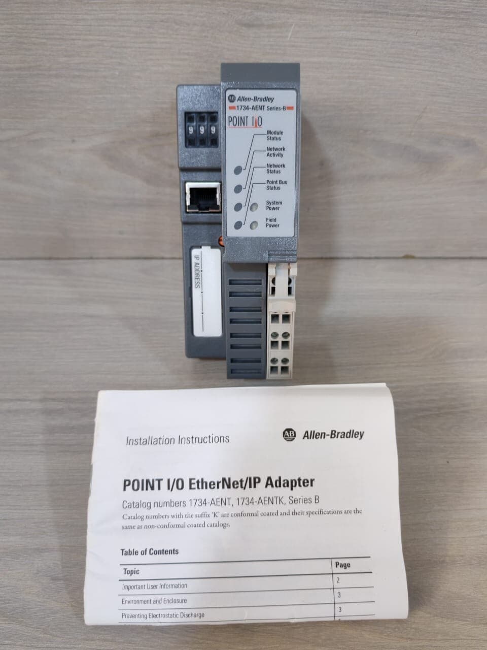 Allen-Bradley 1734-AENTK Ser. B POINT I/O Single Port Adaptor-K 430538 FW: 5.015