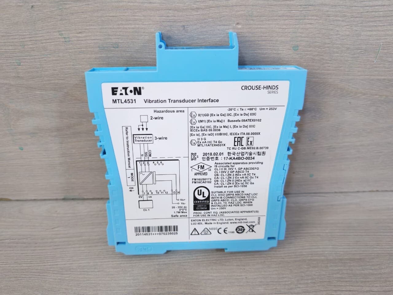 Eaton MTL4531 Vibration Transducer Interface