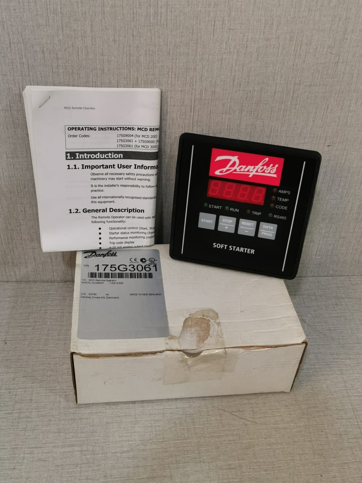 Danfoss 175G3061 DANFOSS 175G3061 Remote Operator DANFOSS DRIVES