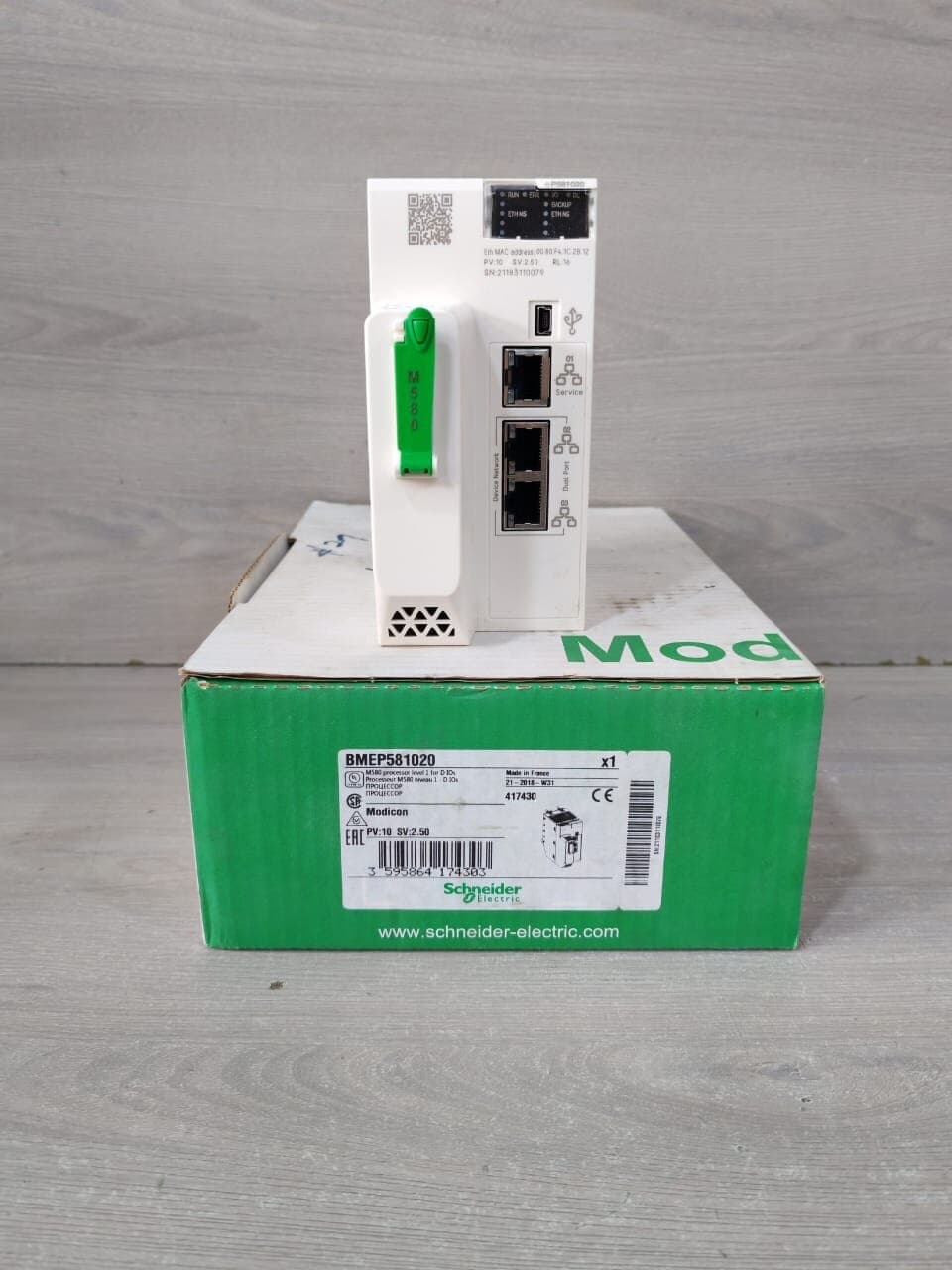 SCHNEIDER ELECTRIC MODICON BMEP581020 M580 PROCESSOR LEVEL 1 FOR DIOs