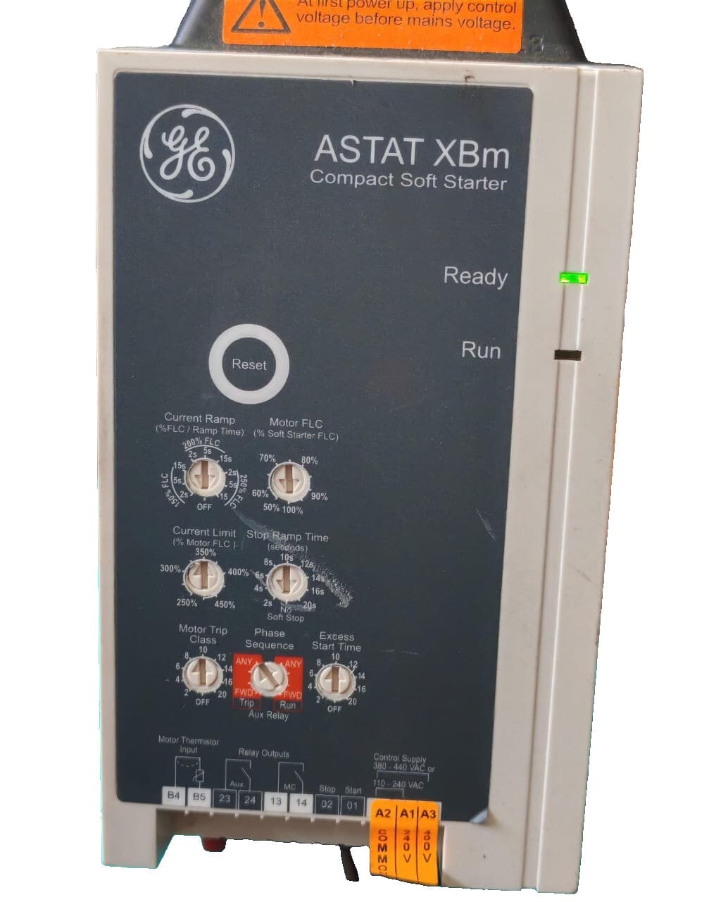 GE ASTAT XBM 872869-QC 11B018X COMPACT SOFT STARTER 200-240VAC -TRIED & TESTED