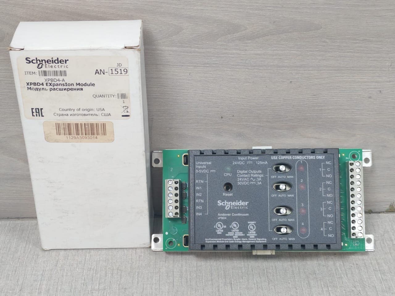 SCHNEIDER ELECTRIC XPBD4 ANDOVER CONTINUUM EXPANSION MODULE