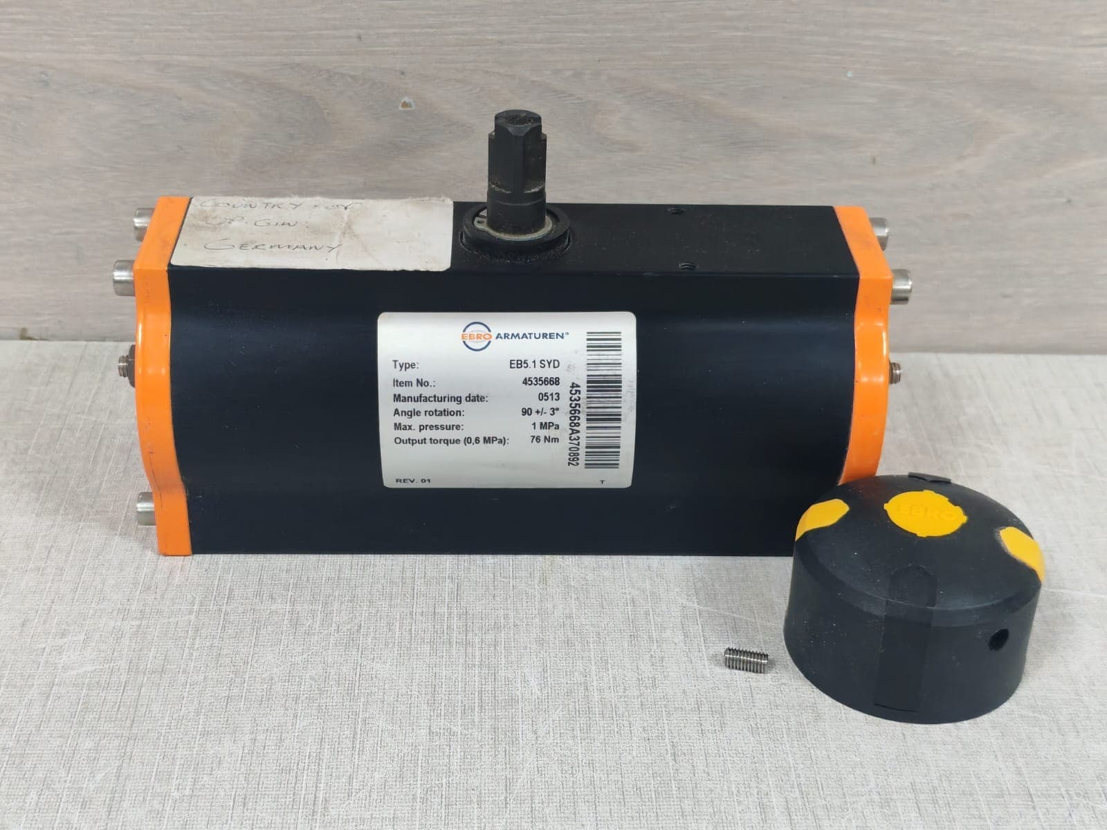 EBRO ARMATUREN EB5.1 SYD REV.01 PNEUMATIC ACTUATOR