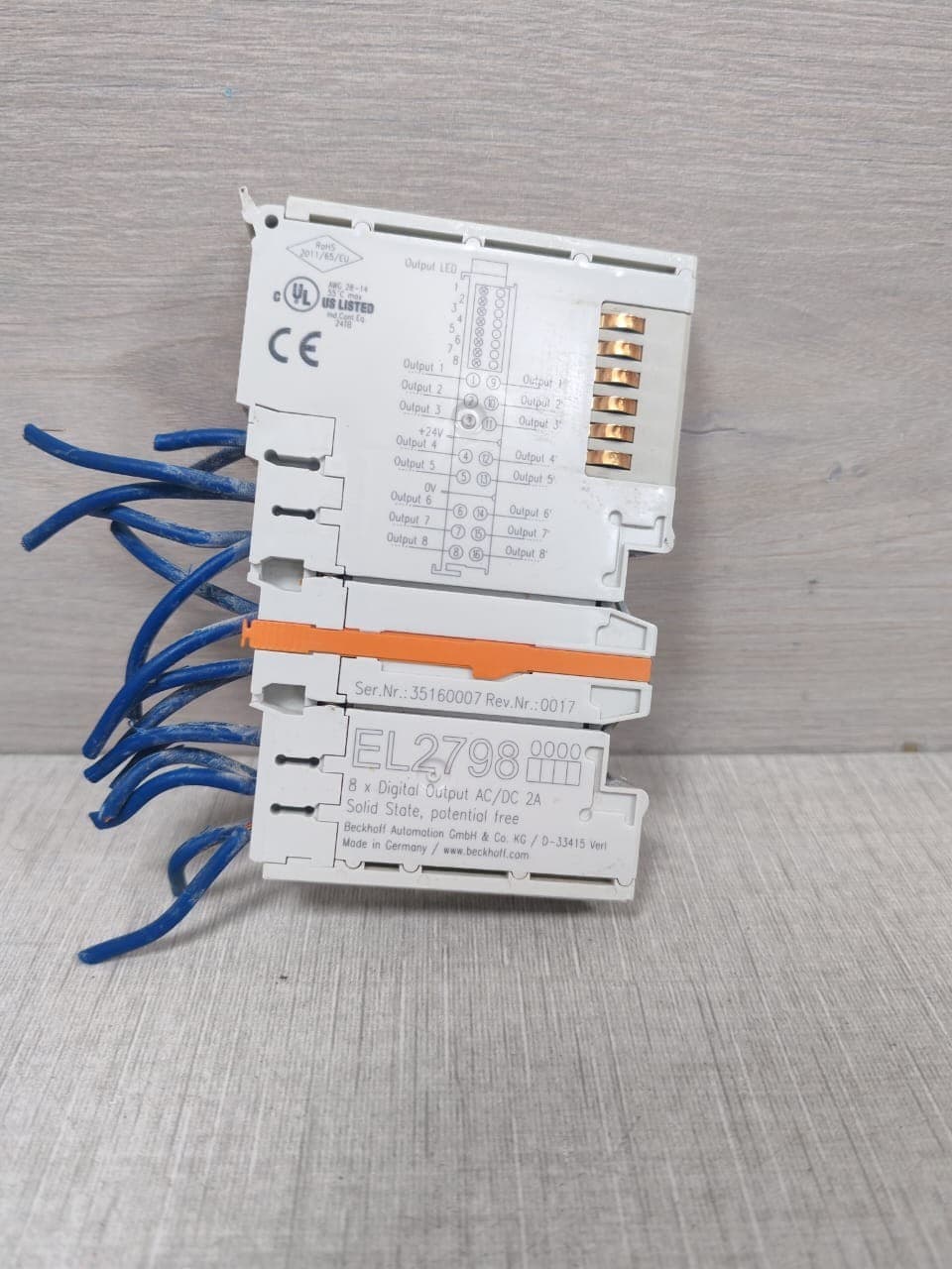 BECKHOFF EL2798 DIGITAL OUTPUT TERMINAL REV.0017