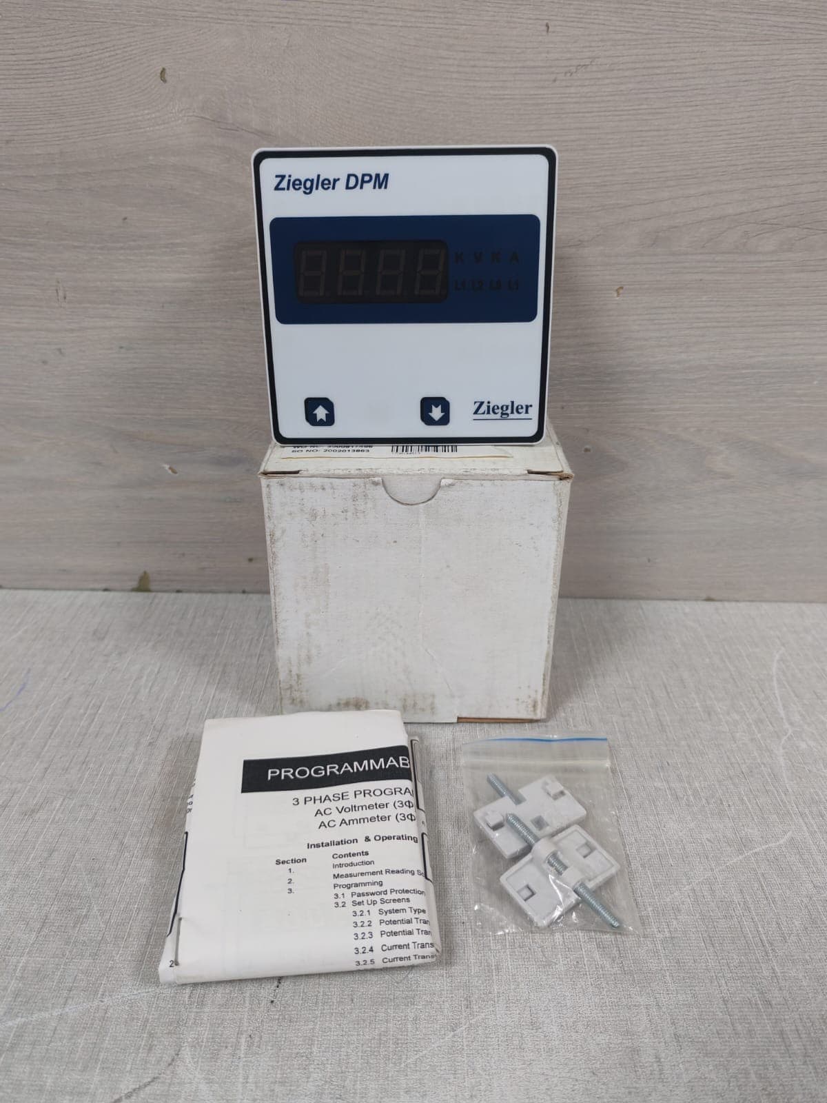 ZIEGLER DPM / DPM-PGD3A DIGITAL AC AMMETER 40-300V - W/ OLD BOX
