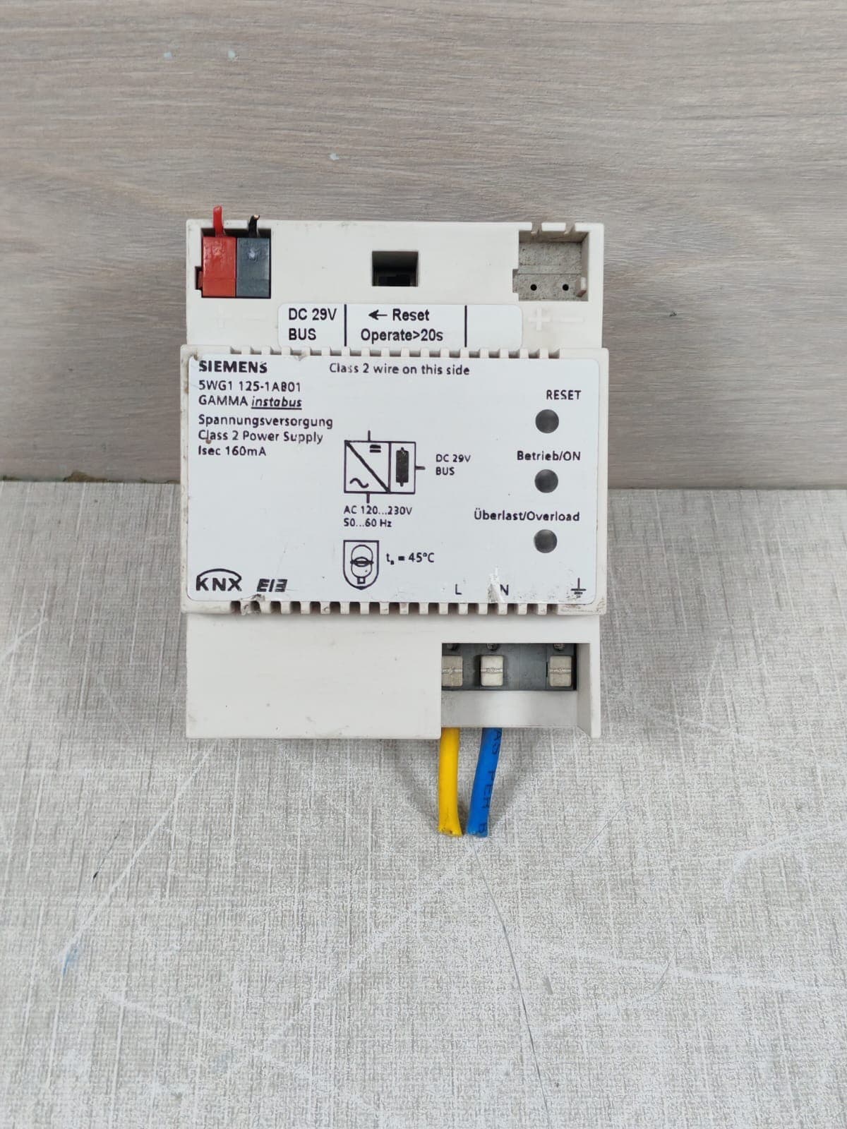 SIEMENS 5WG1 125-1AB01 GAMMA INSTABUS POWER SUPPLY 160mA