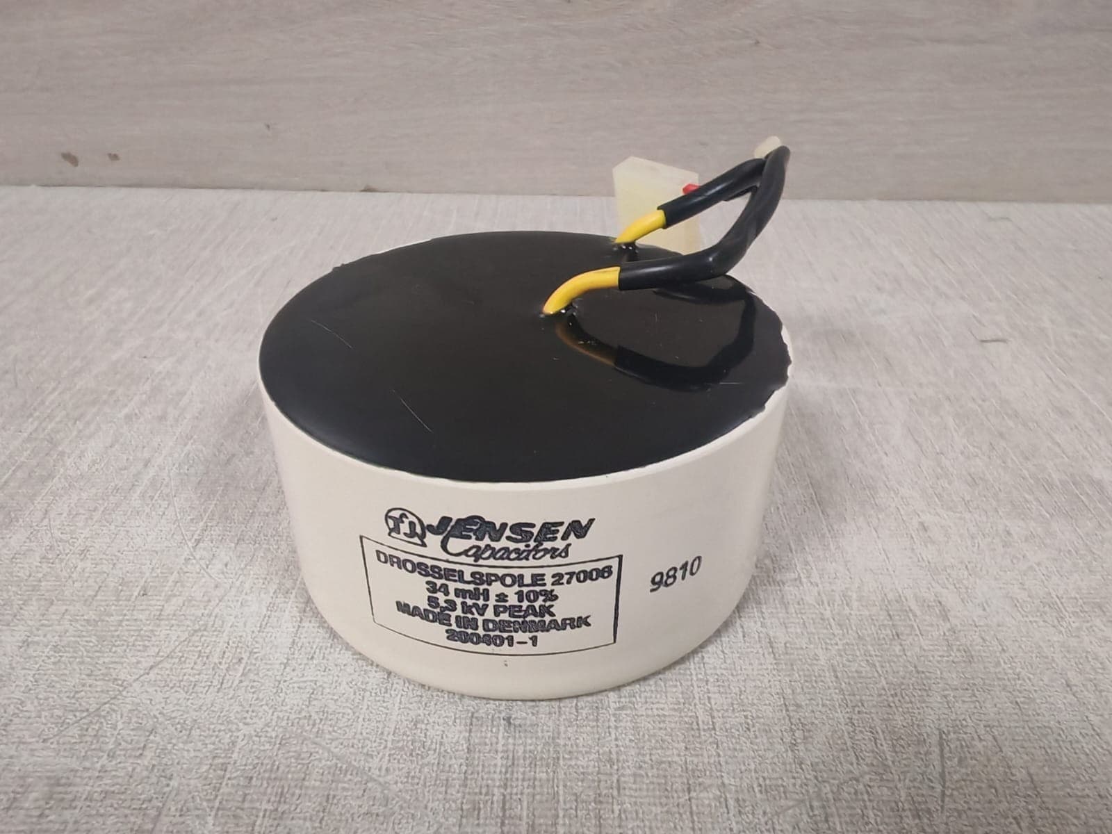 JENSEN CAPACITORS DROSSELSPOLE 27006 34mH 5.3 kV Peak 200401-1